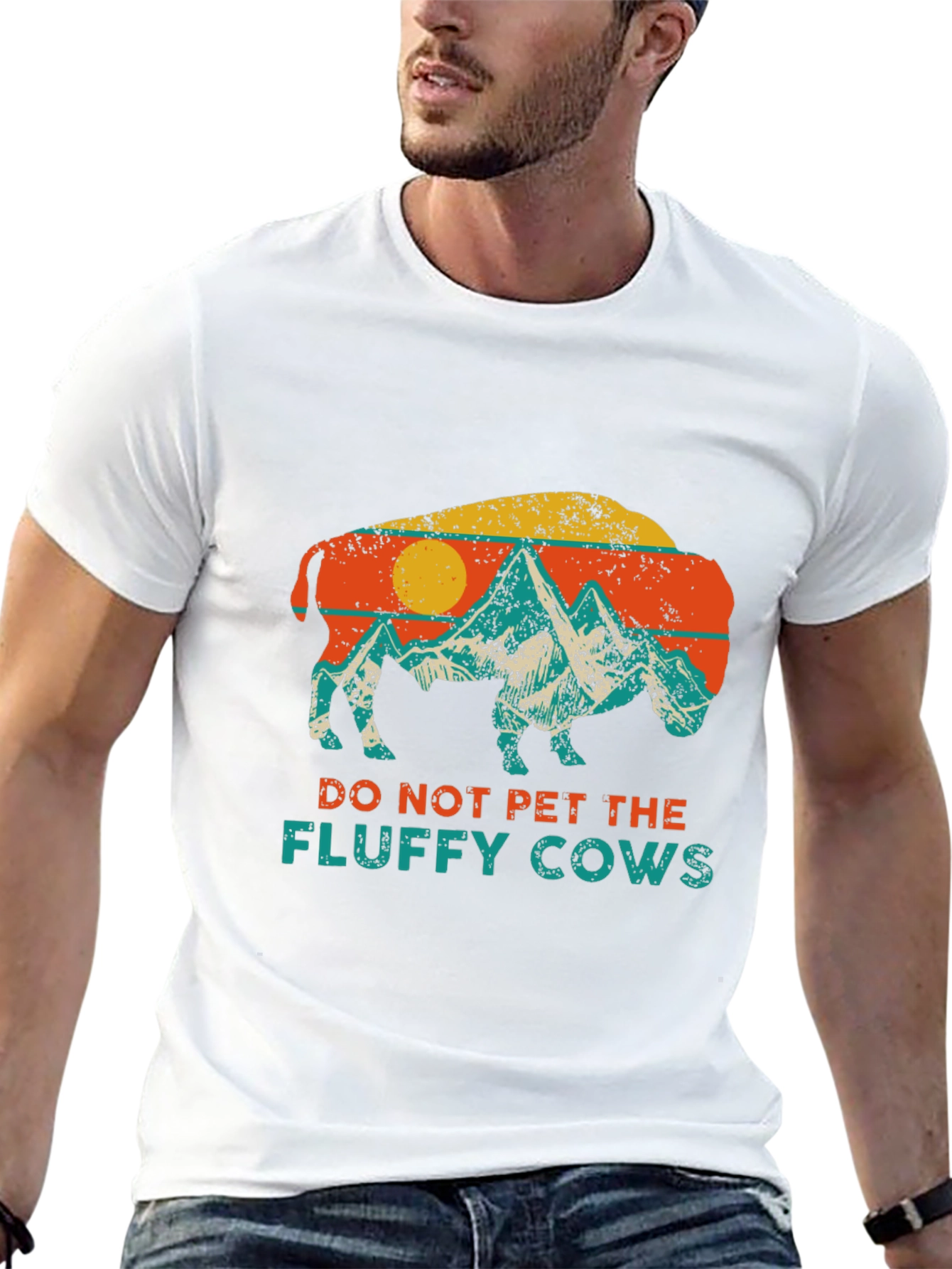 Retro Buffalo Do Not Pet Graphic Tee