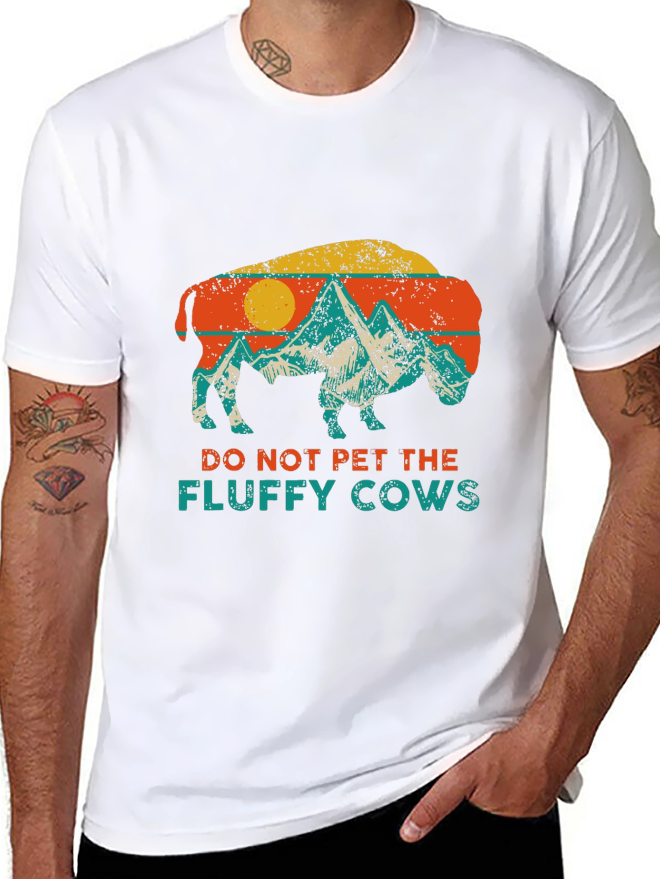 Retro Buffalo Do Not Pet Graphic Tee
