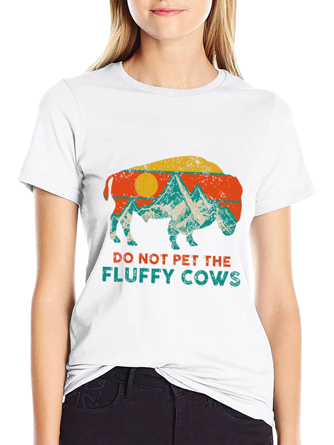 Retro Buffalo Do Not Pet Graphic Tee