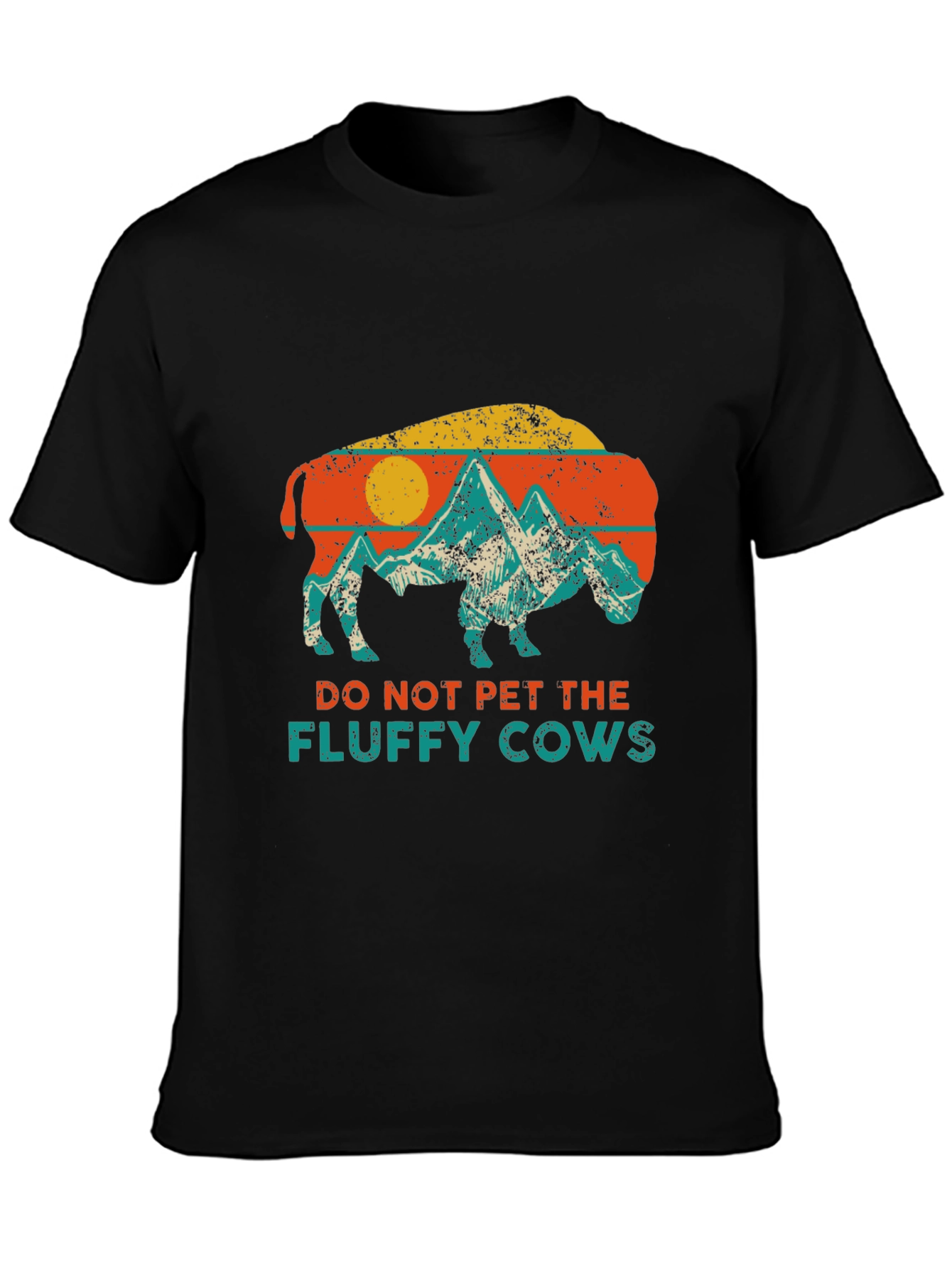 Retro Buffalo Do Not Pet Graphic Tee