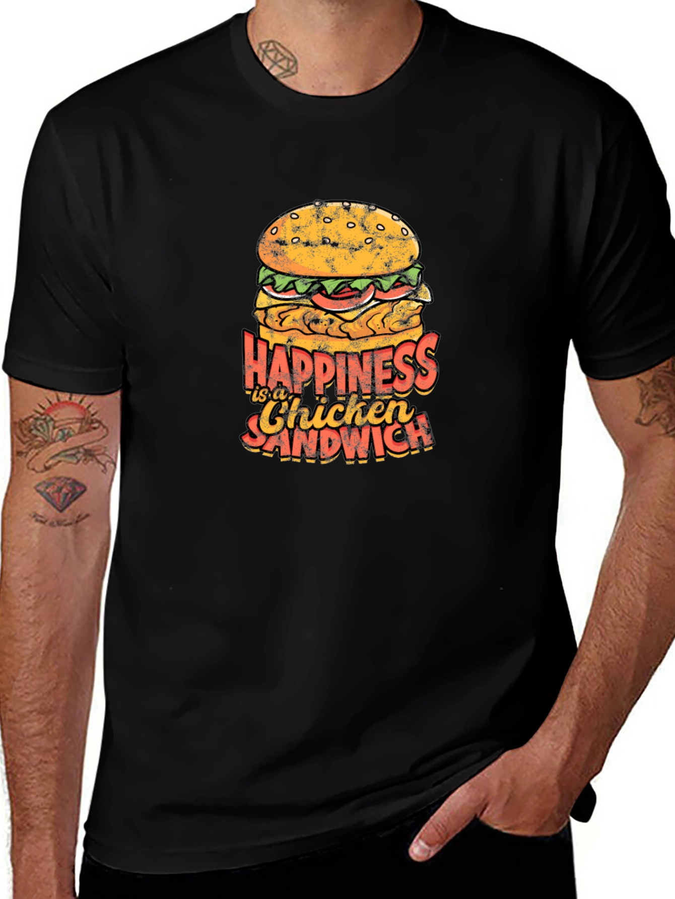 Happiness Chicken Sandwich Graphic Tee