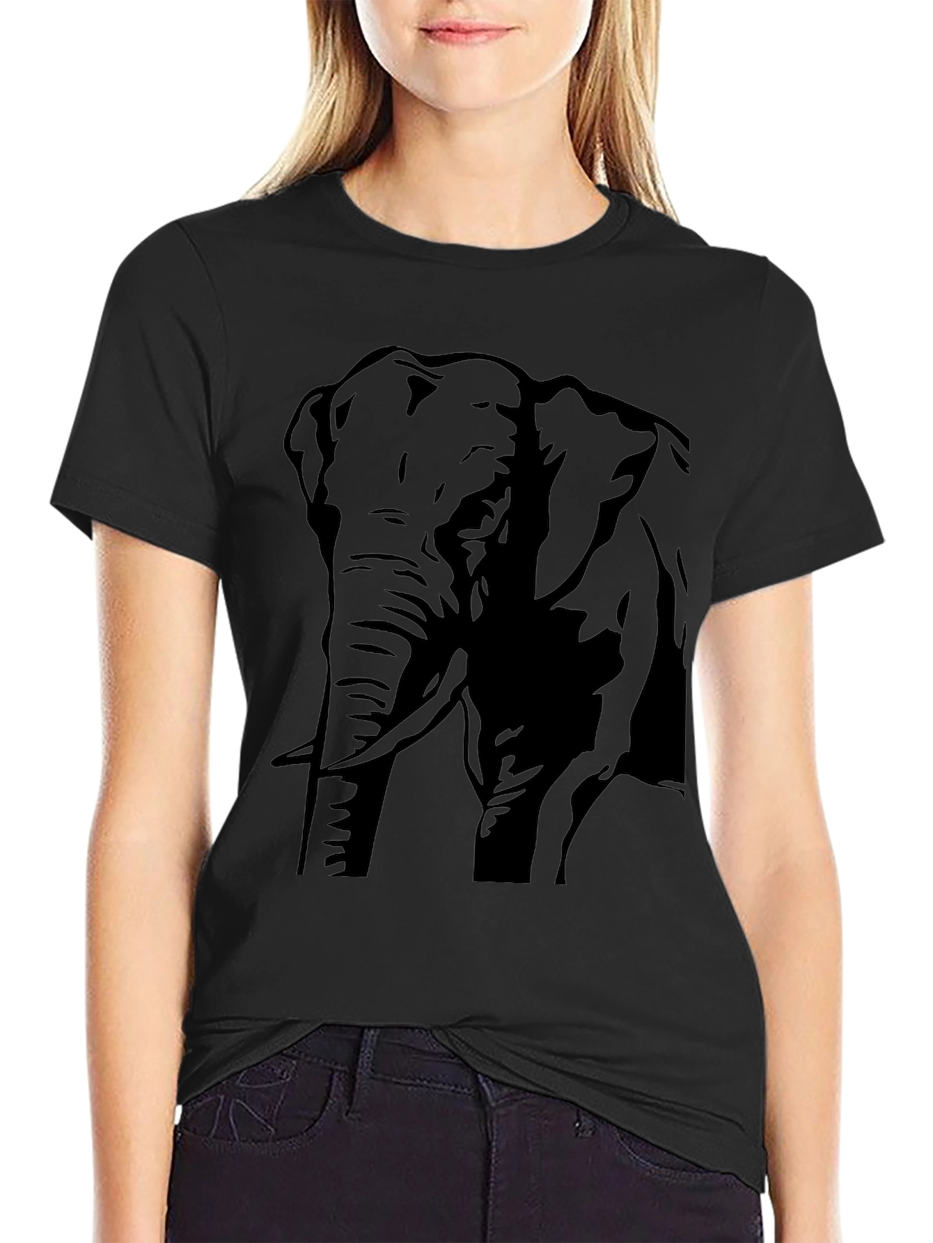 Elephant Graphic Tee - Mens Black T-Shirt