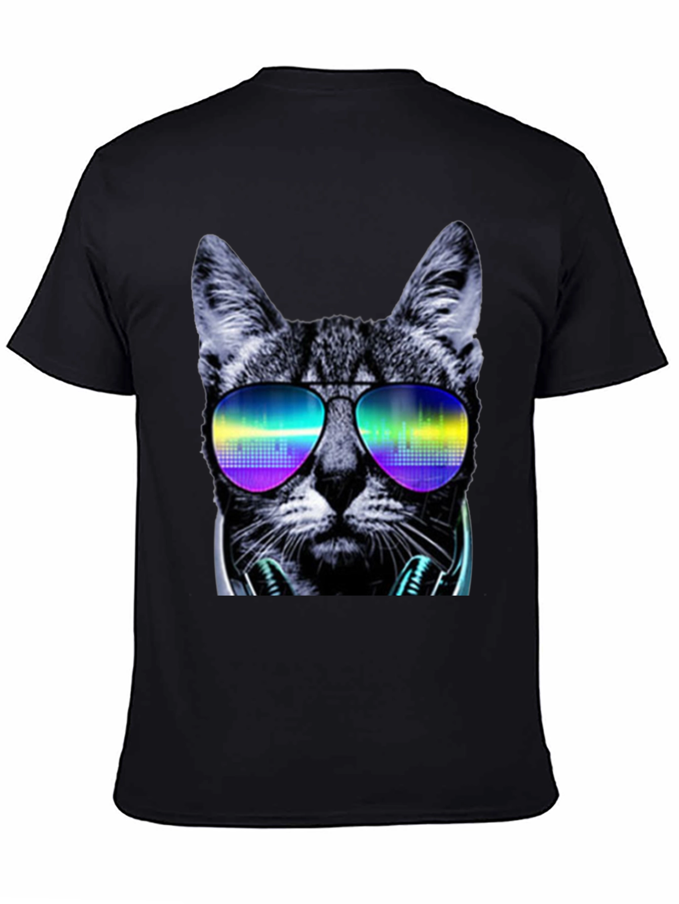 Cool Cat T-Shirt: DJ Shades & Headphones Graphic Tee