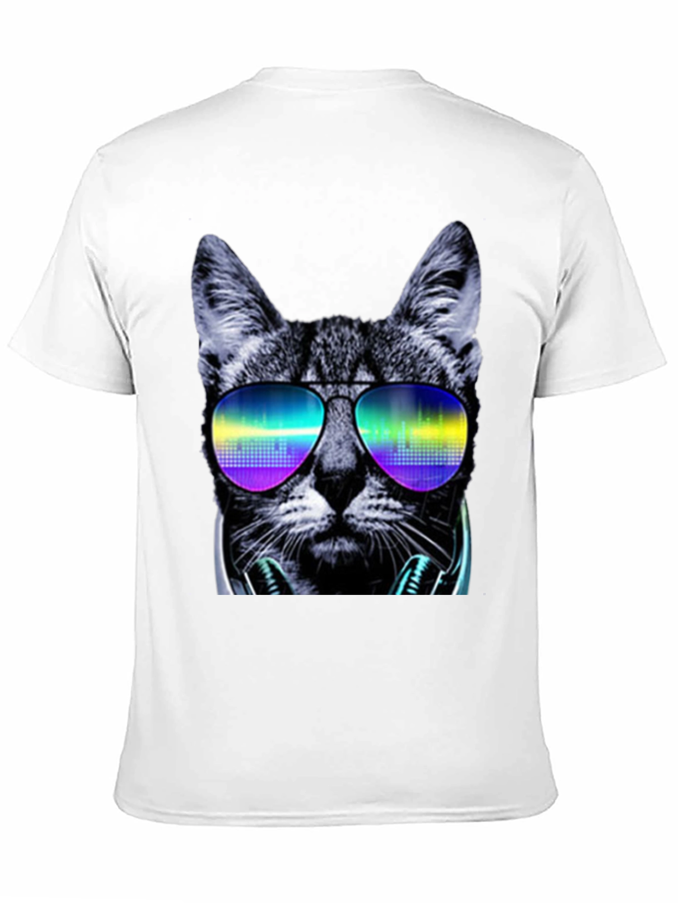 Cool Cat T-Shirt: DJ Shades & Headphones Graphic Tee
