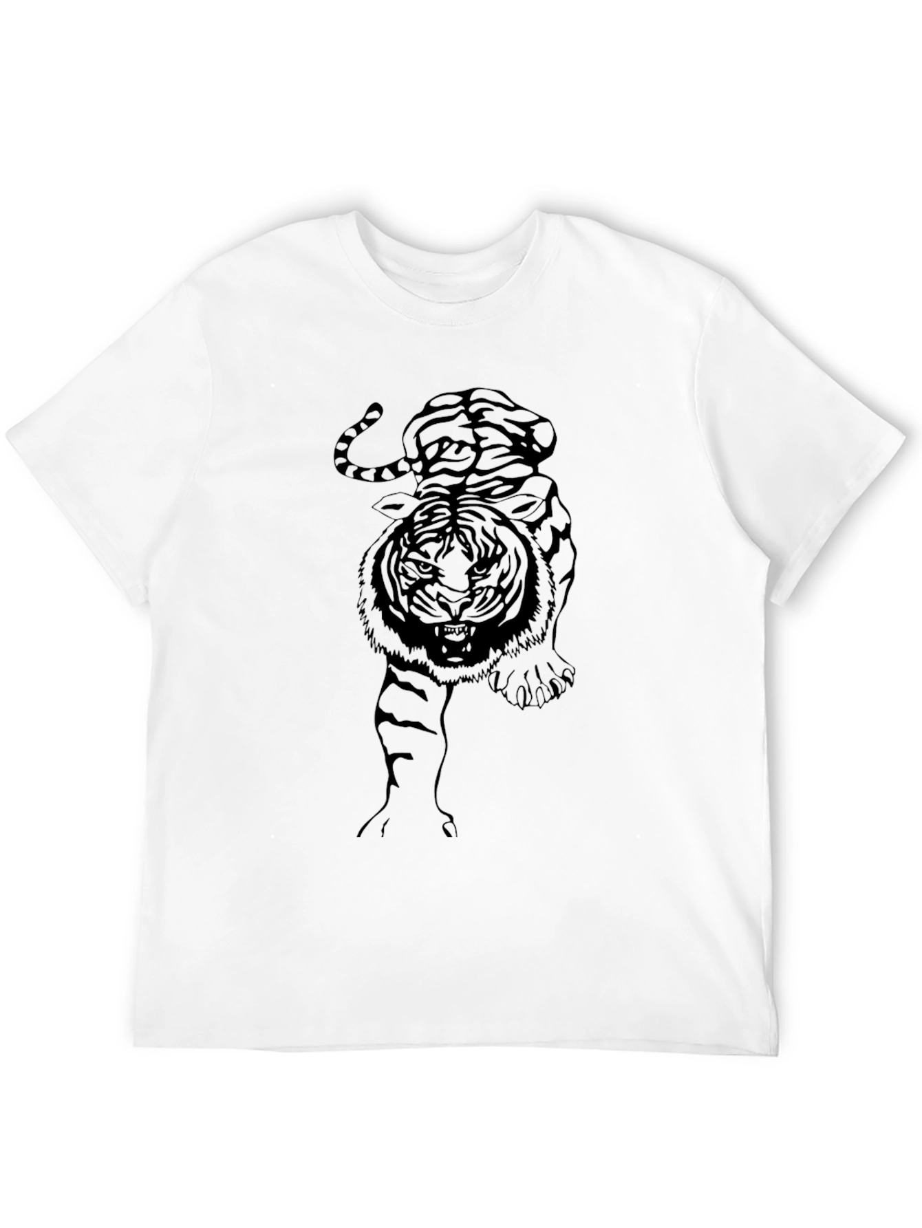 Black Tiger Graphic Tee - Mens Stylish Casual Shirt