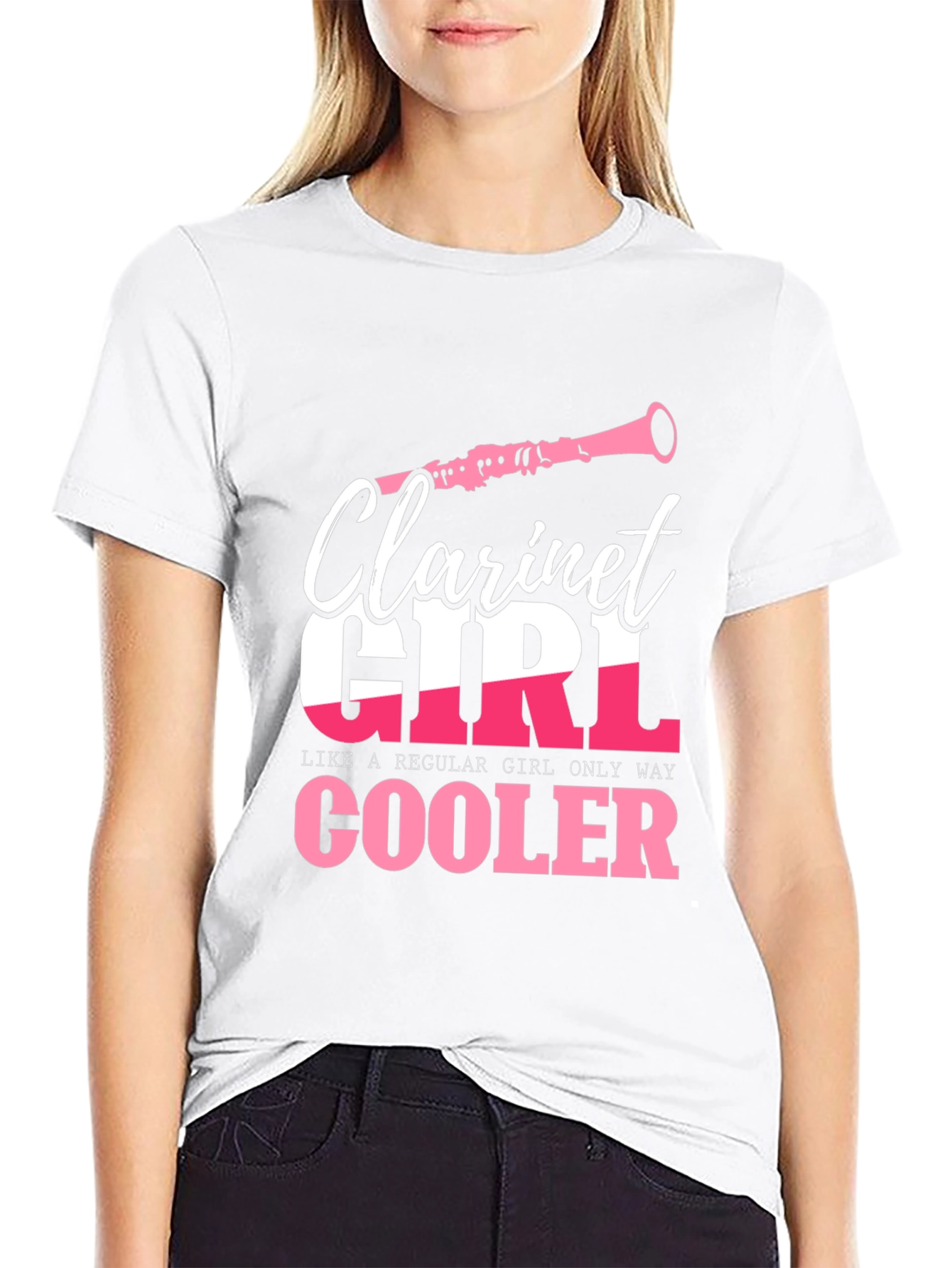 Clarinet Girl T-Shirt - Musician Novelty Tee