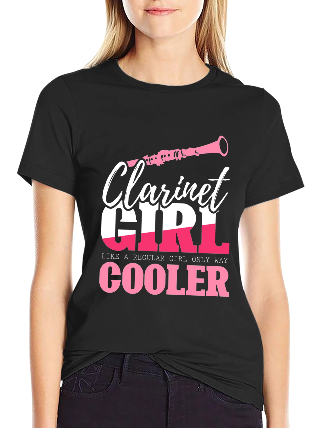Clarinet Girl T-Shirt - Musician Novelty Tee