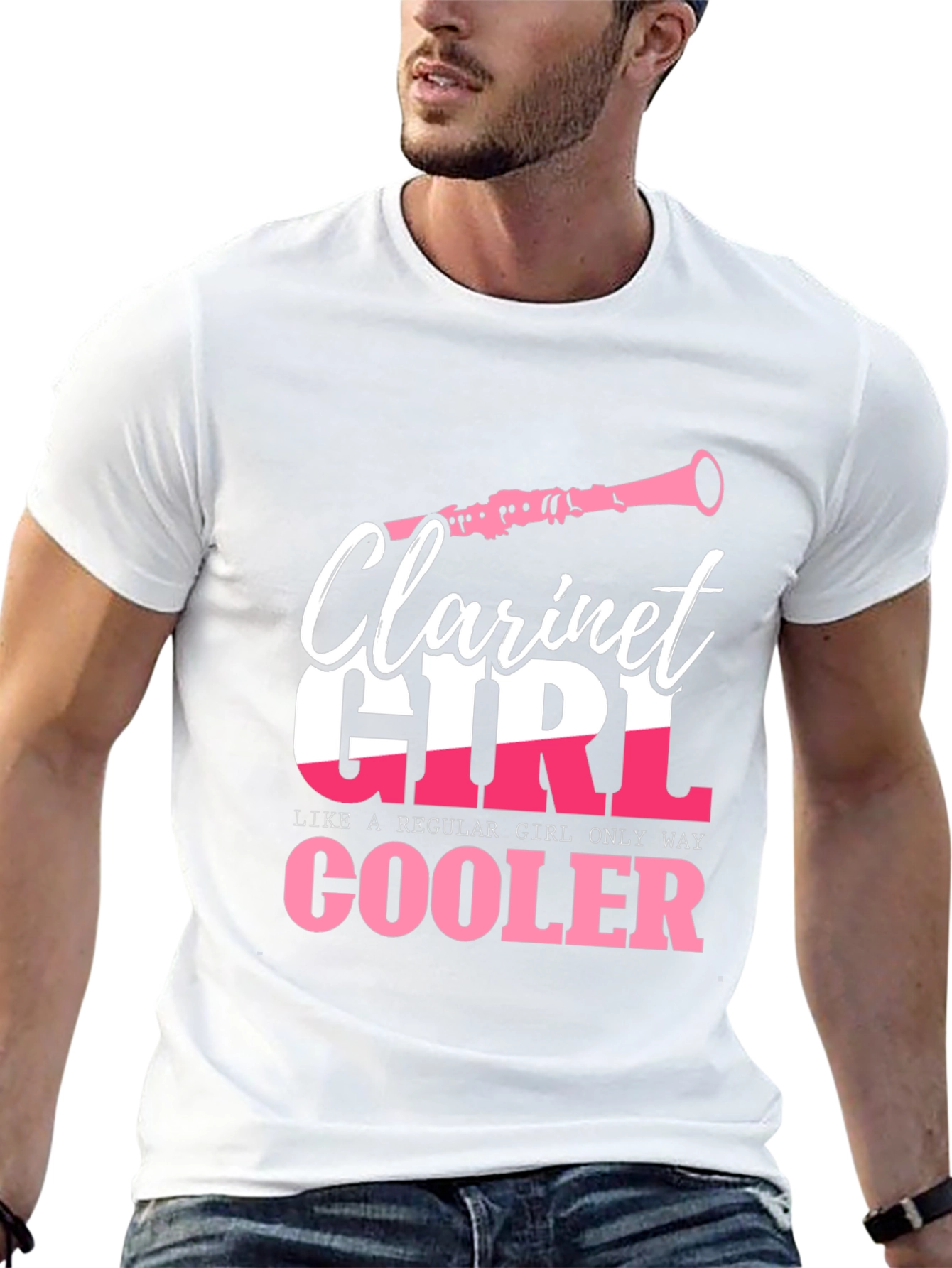 Clarinet Girl T-Shirt - Musician Novelty Tee