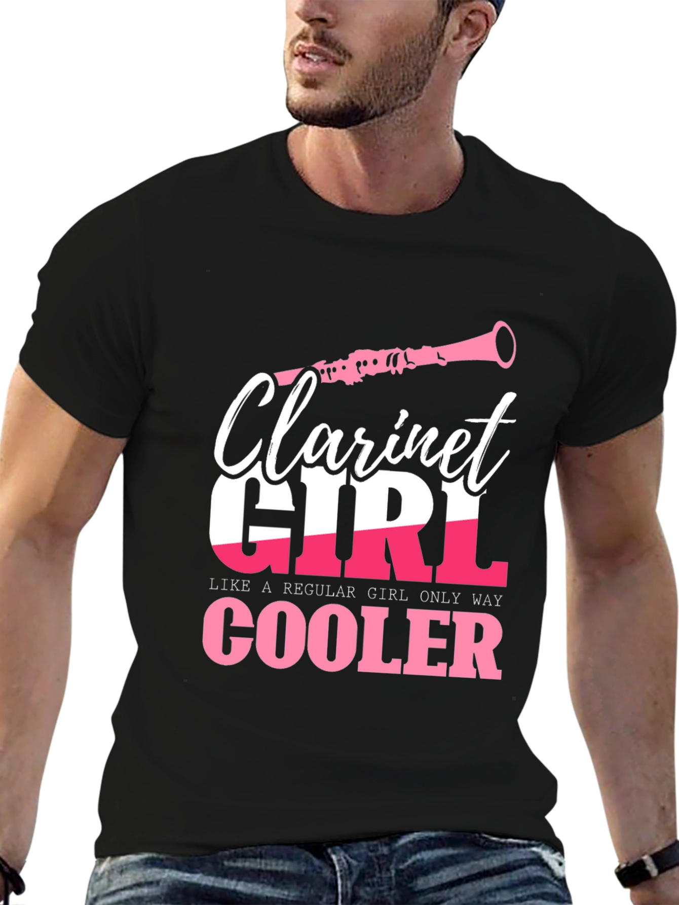 Clarinet Girl T-Shirt - Musician Novelty Tee