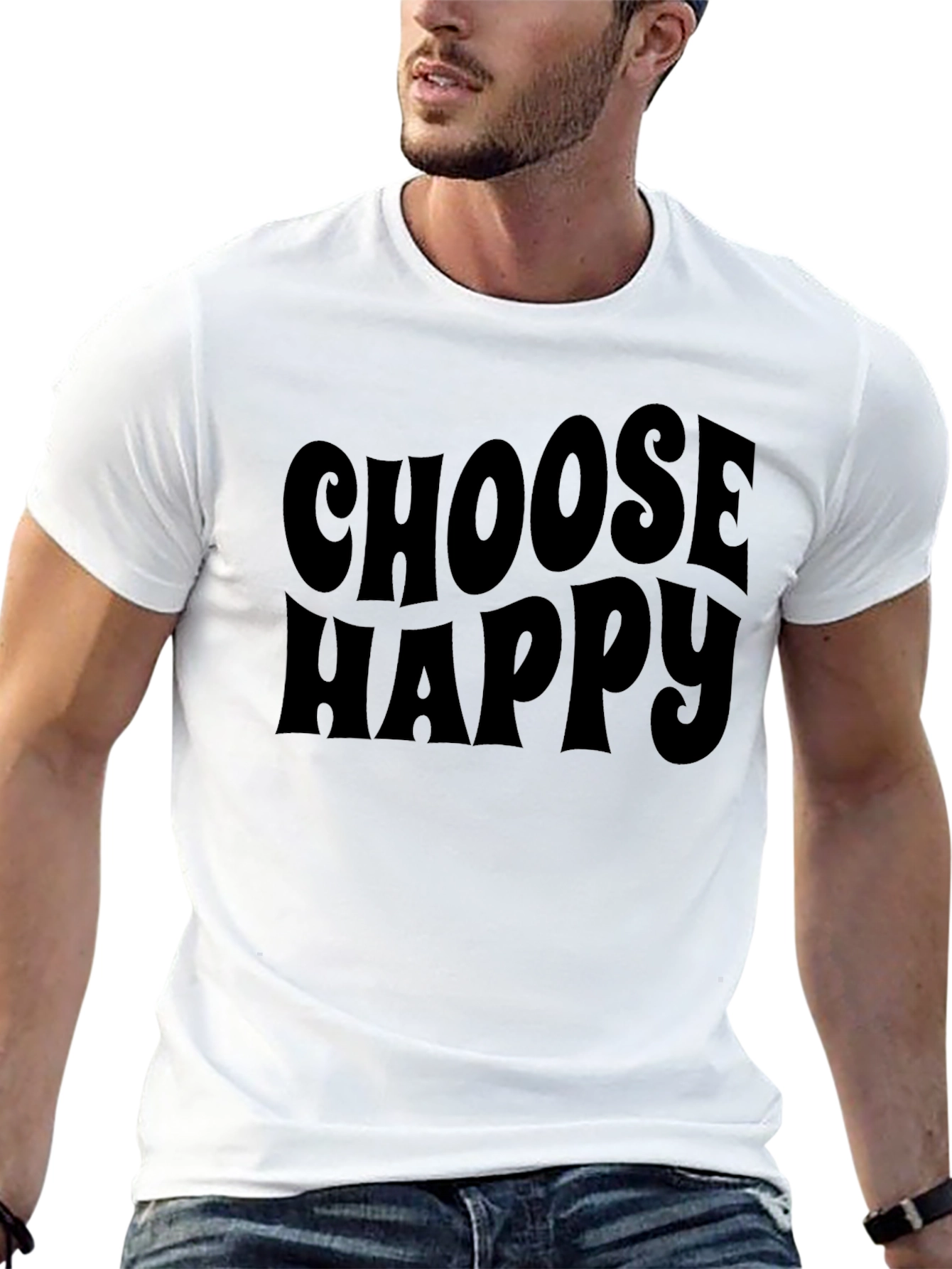 Choose Happy Black T-Shirt