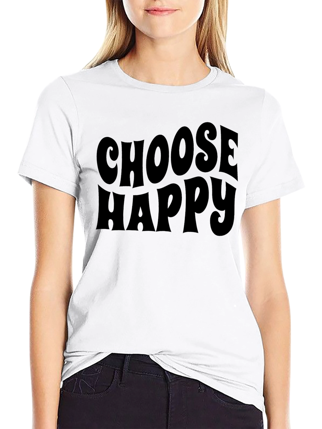 Choose Happy Black T-Shirt