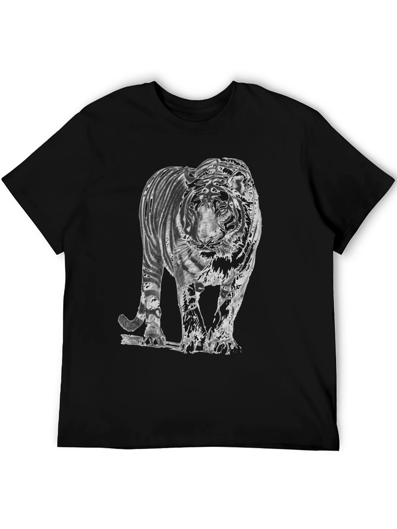 Tiger Graphic Tee - Mens Black T-Shirt