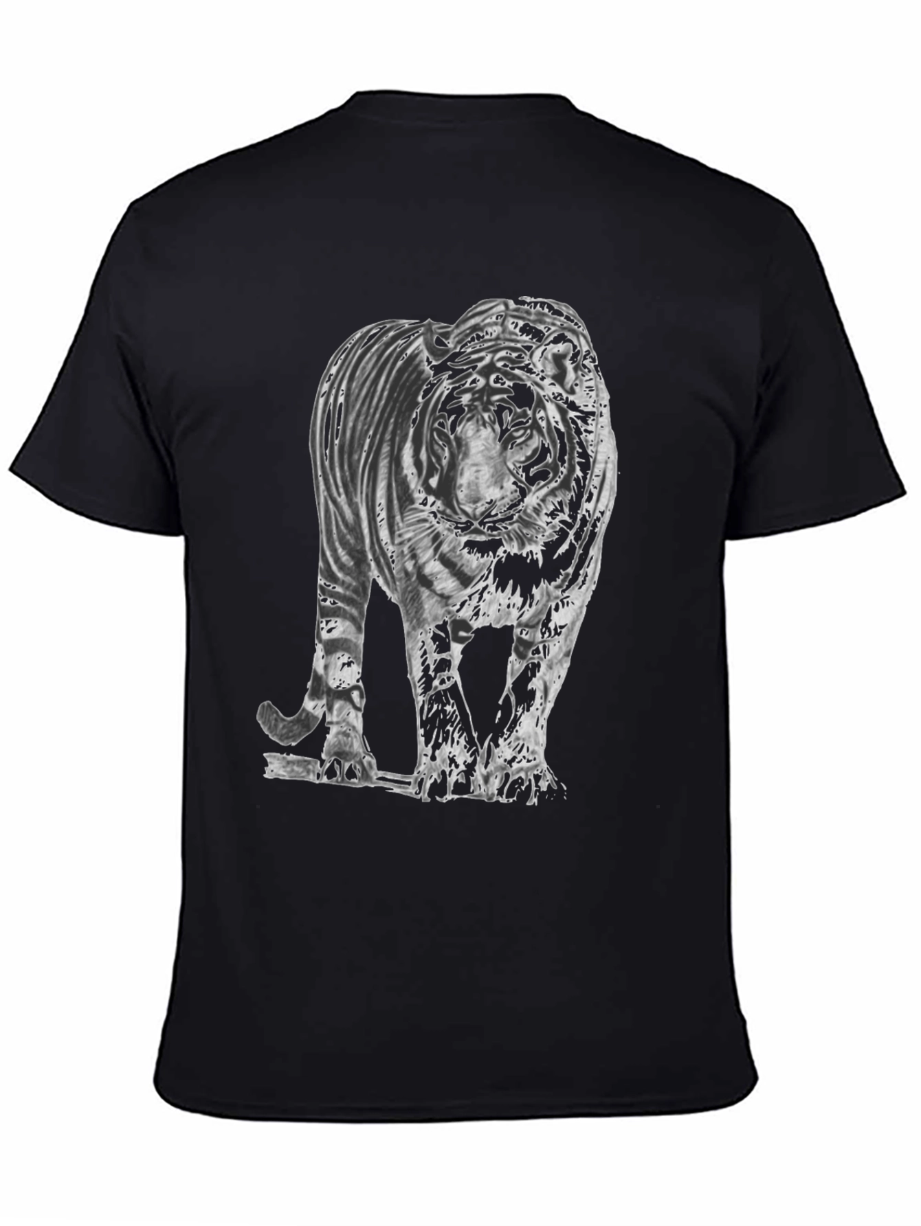 Tiger Graphic Tee - Mens Black T-Shirt