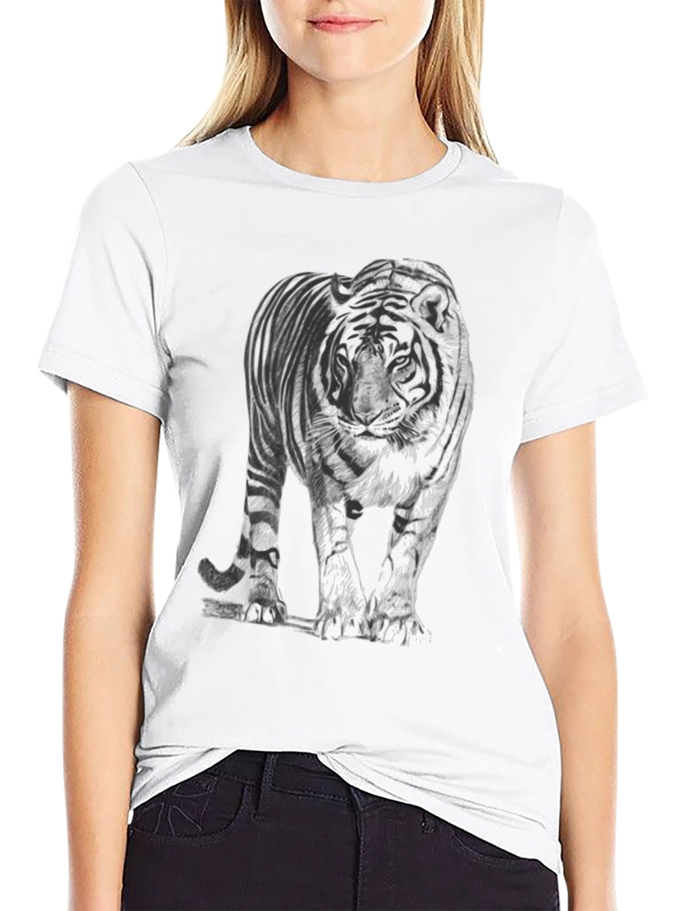 Tiger Graphic Tee - Mens Black T-Shirt