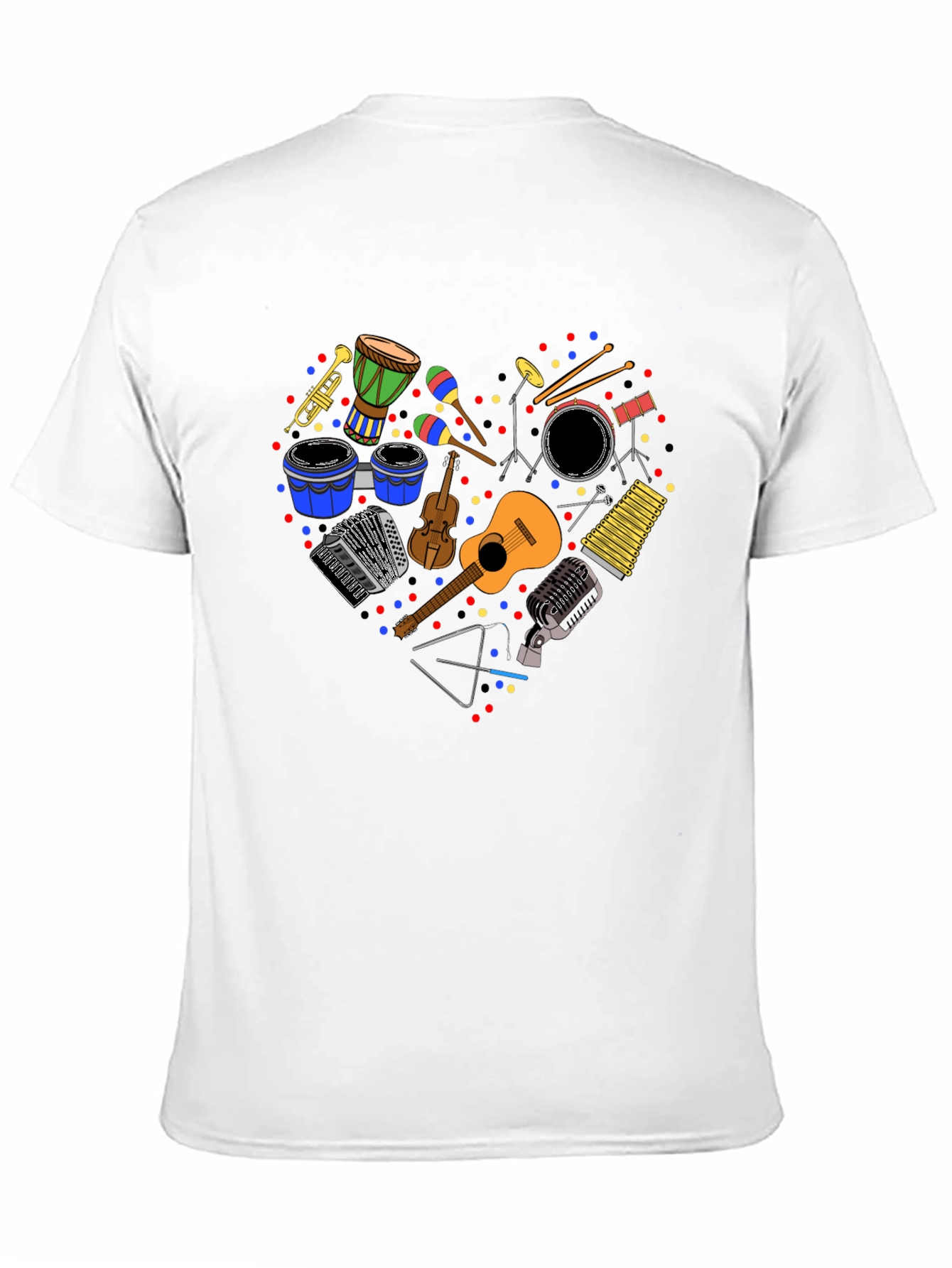 Music Lover T-Shirt: Heart of Instruments Design