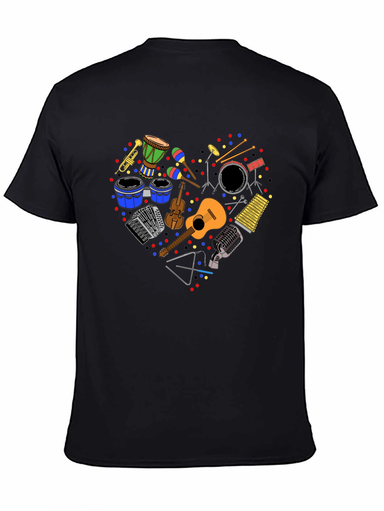 Music Lover T-Shirt: Heart of Instruments Design