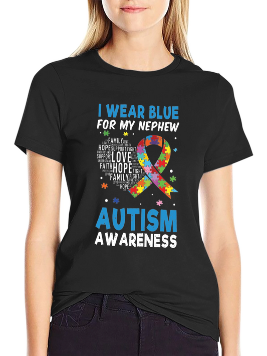 Autism Awareness Tee - I Wear Blue For My Nephew