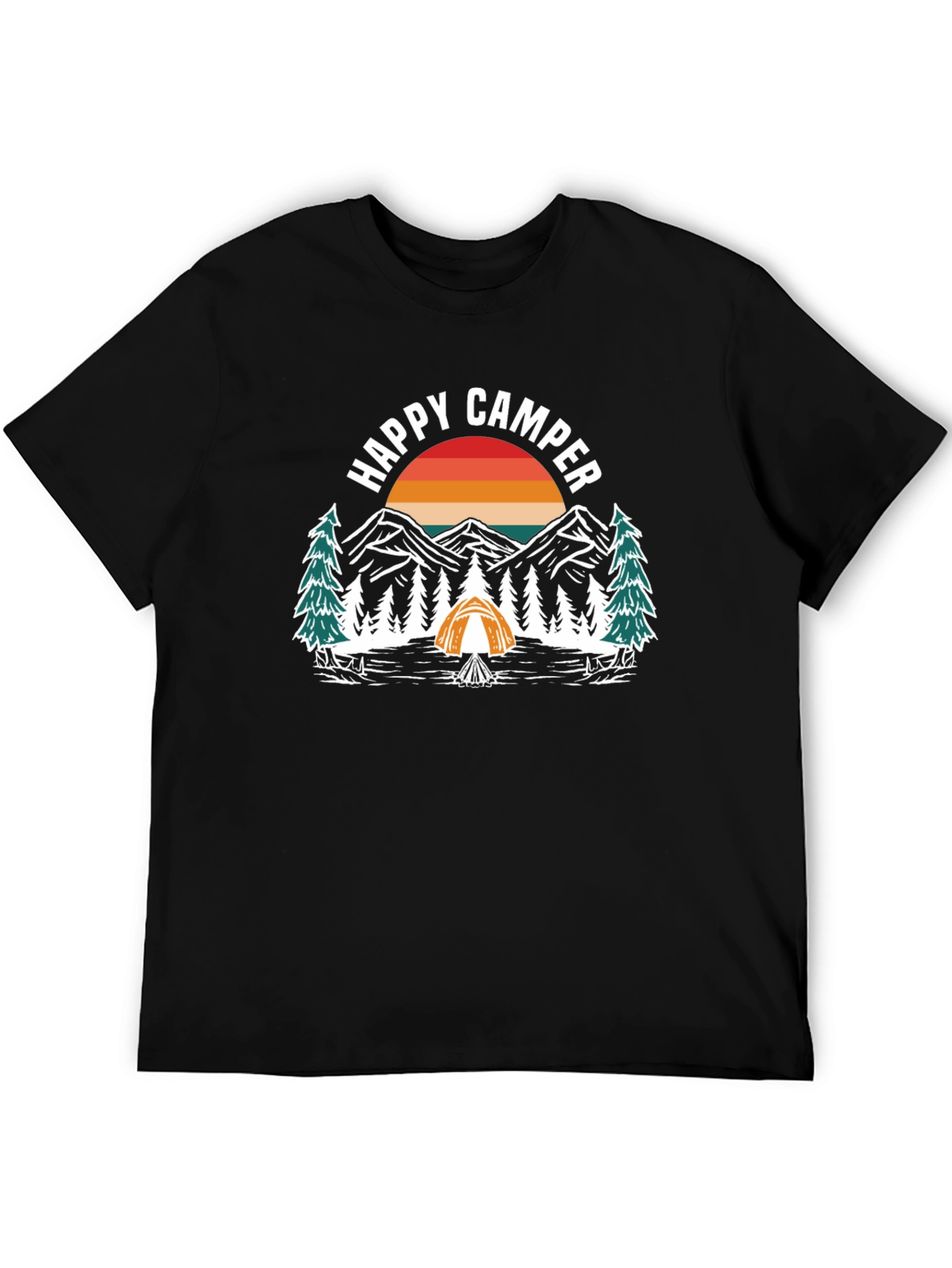 Happy Camper Graphic Tee - Nature Adventure Shirt