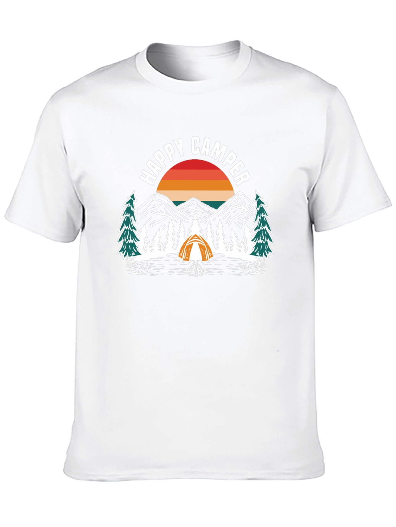 Happy Camper Graphic Tee - Nature Adventure Shirt