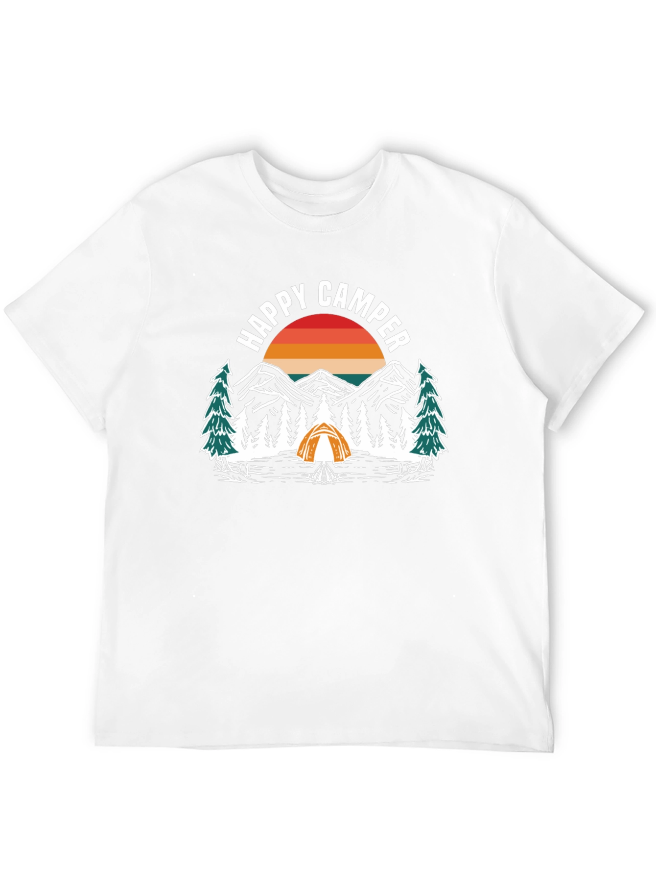 Happy Camper Graphic Tee - Nature Adventure Shirt