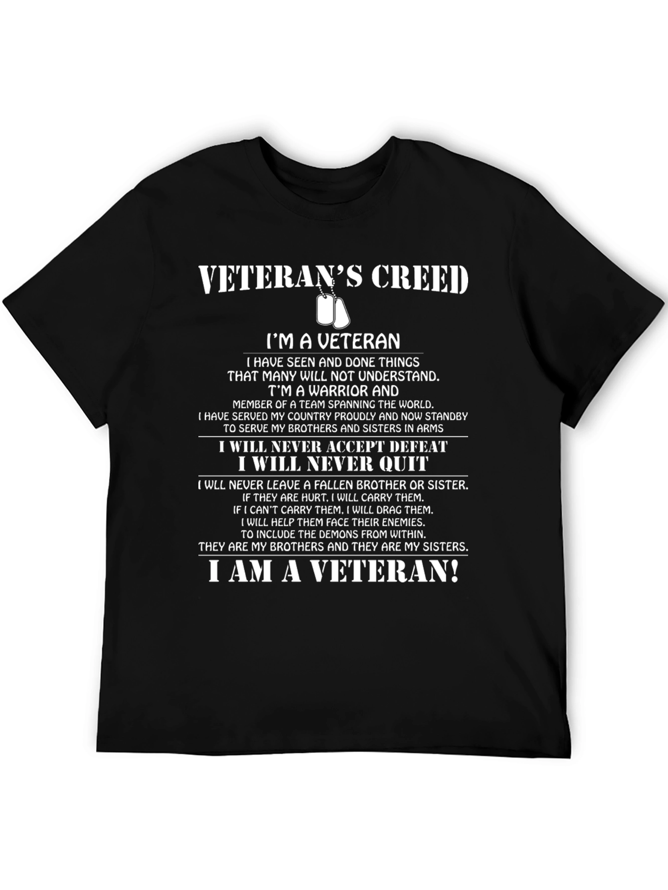 Veterans Creed Graphic T-Shirt