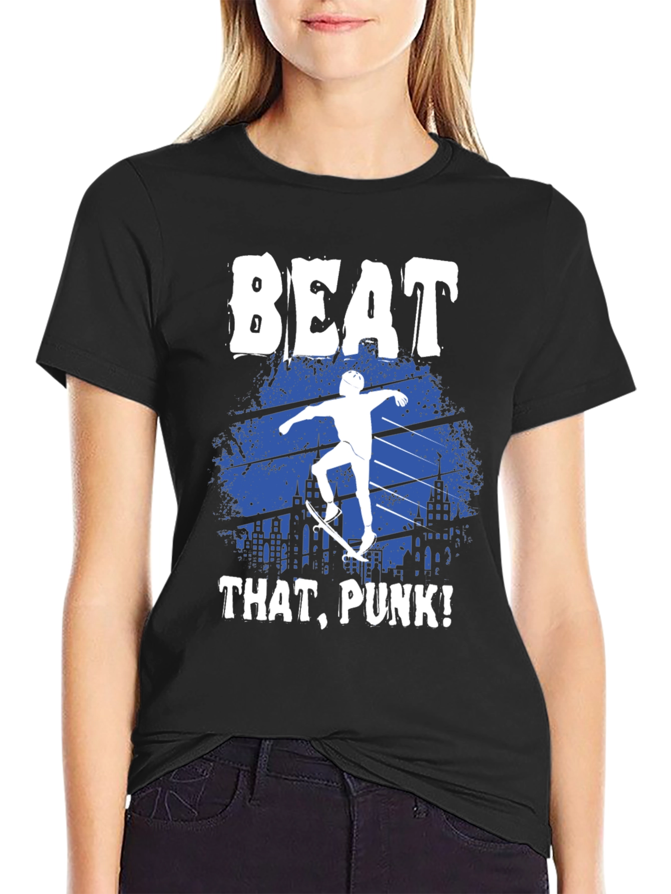 Beat That Punk! Graphic Print T-Shirt