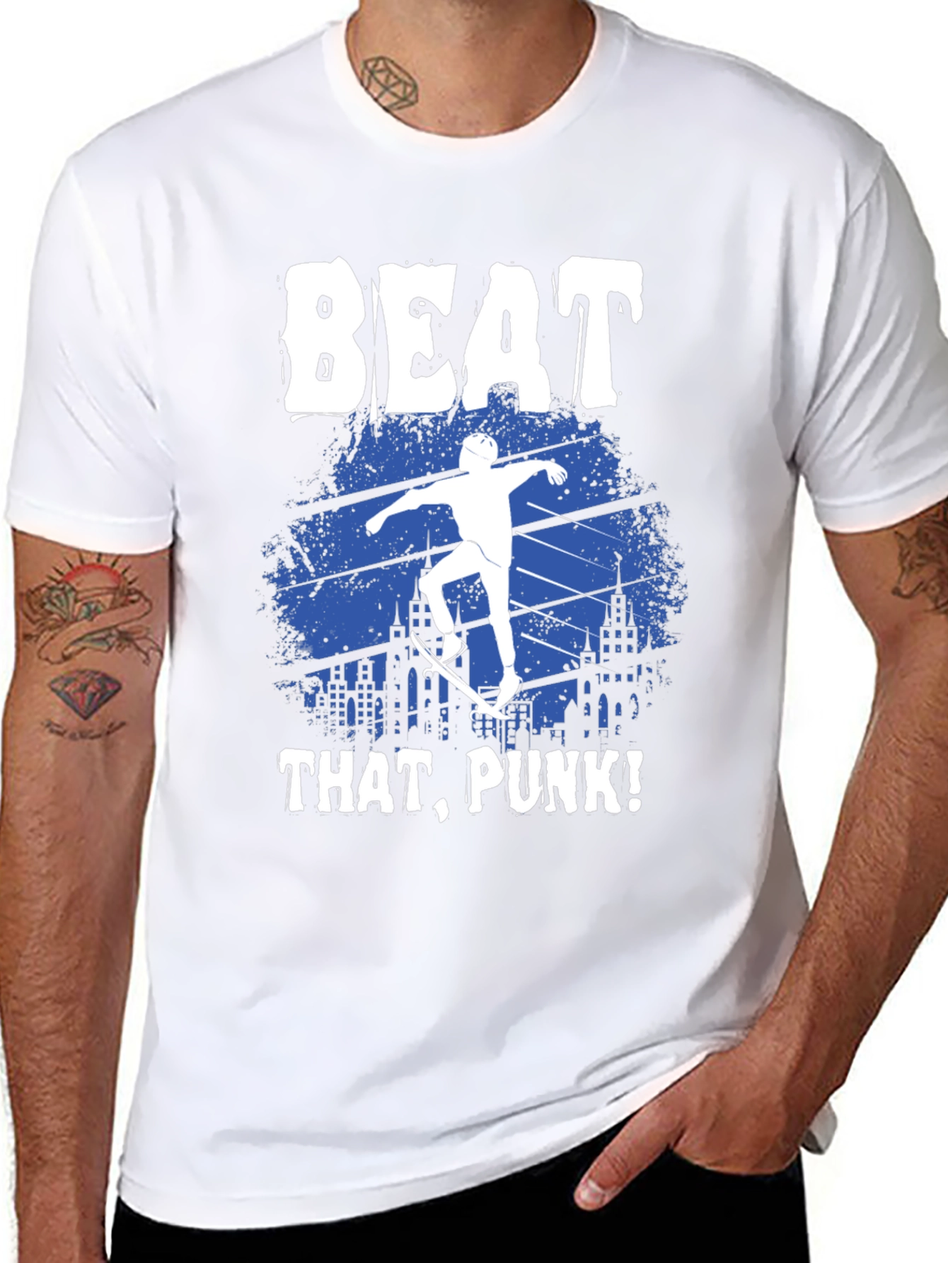 Beat That Punk! Graphic Print T-Shirt