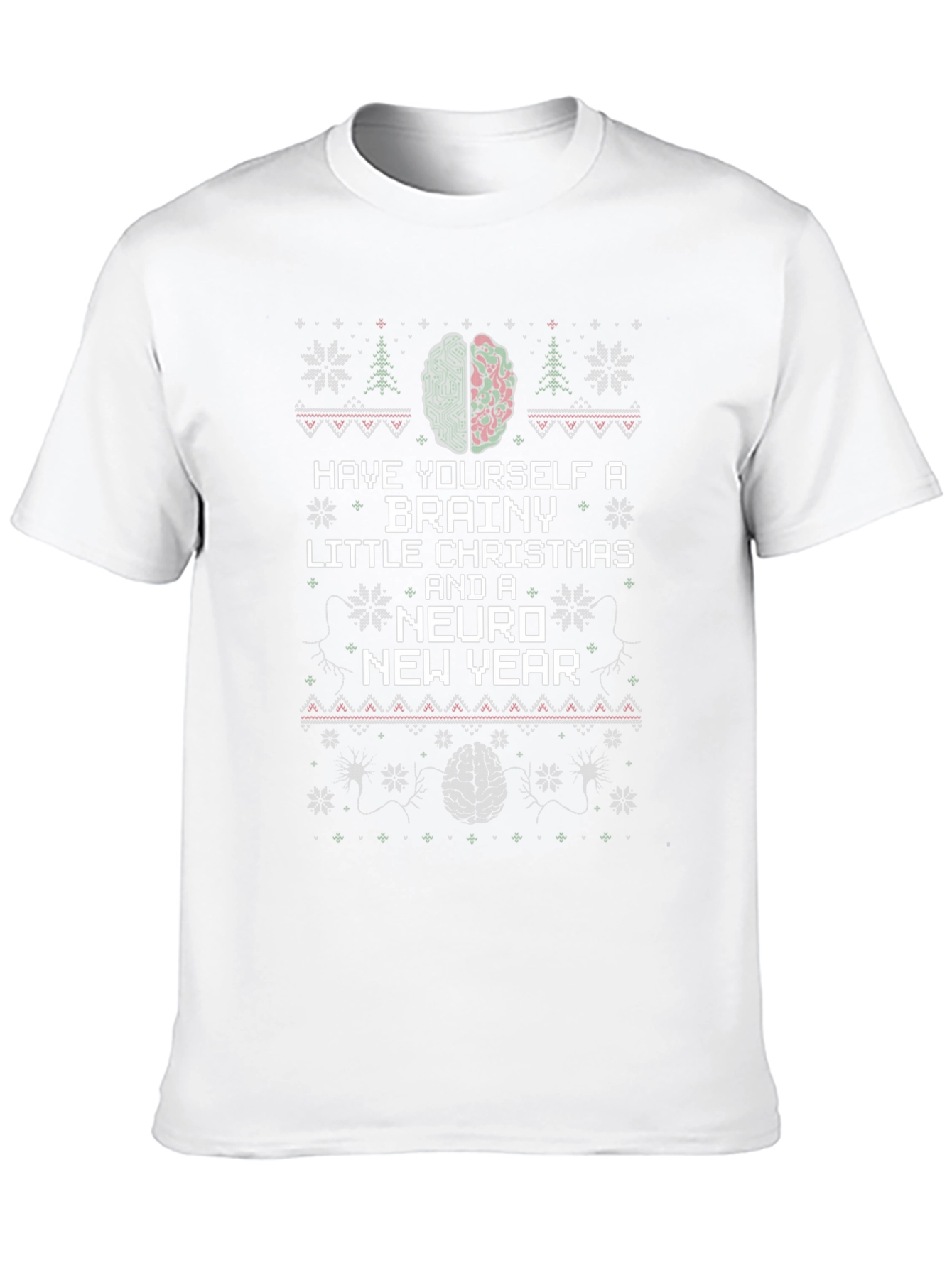 Brainy Christmas T-Shirt - Neuro New Year