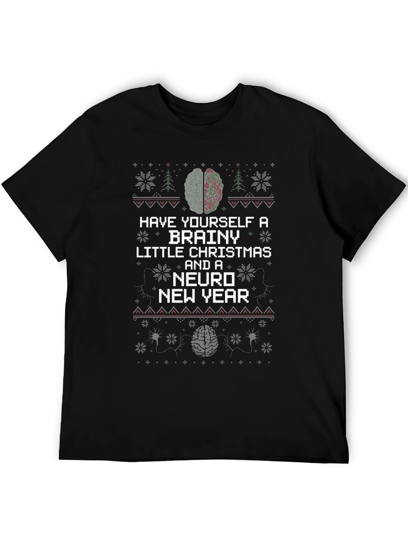 Brainy Christmas T-Shirt - Neuro New Year