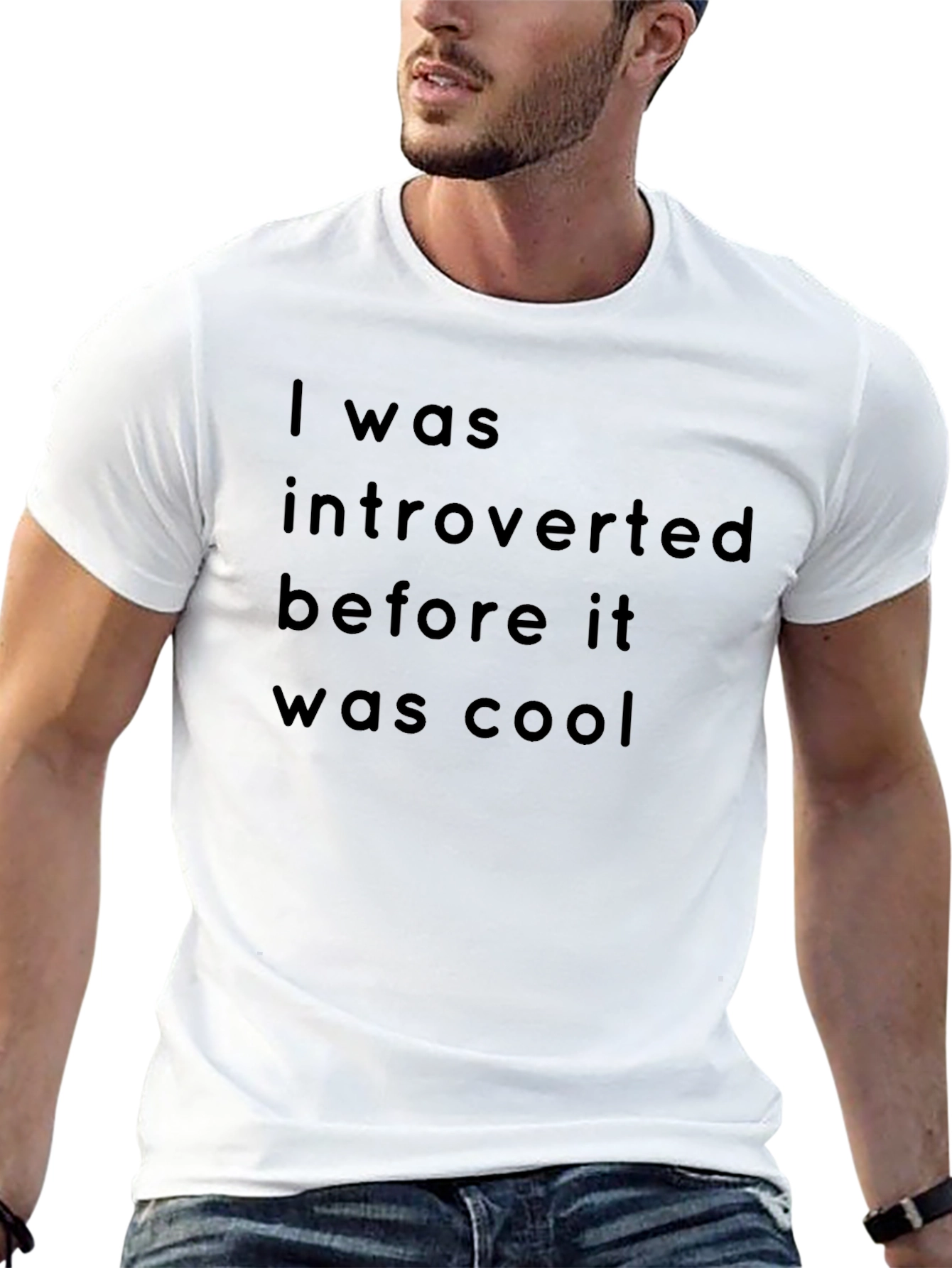 Introverted Before Cool Black Graphic Tee