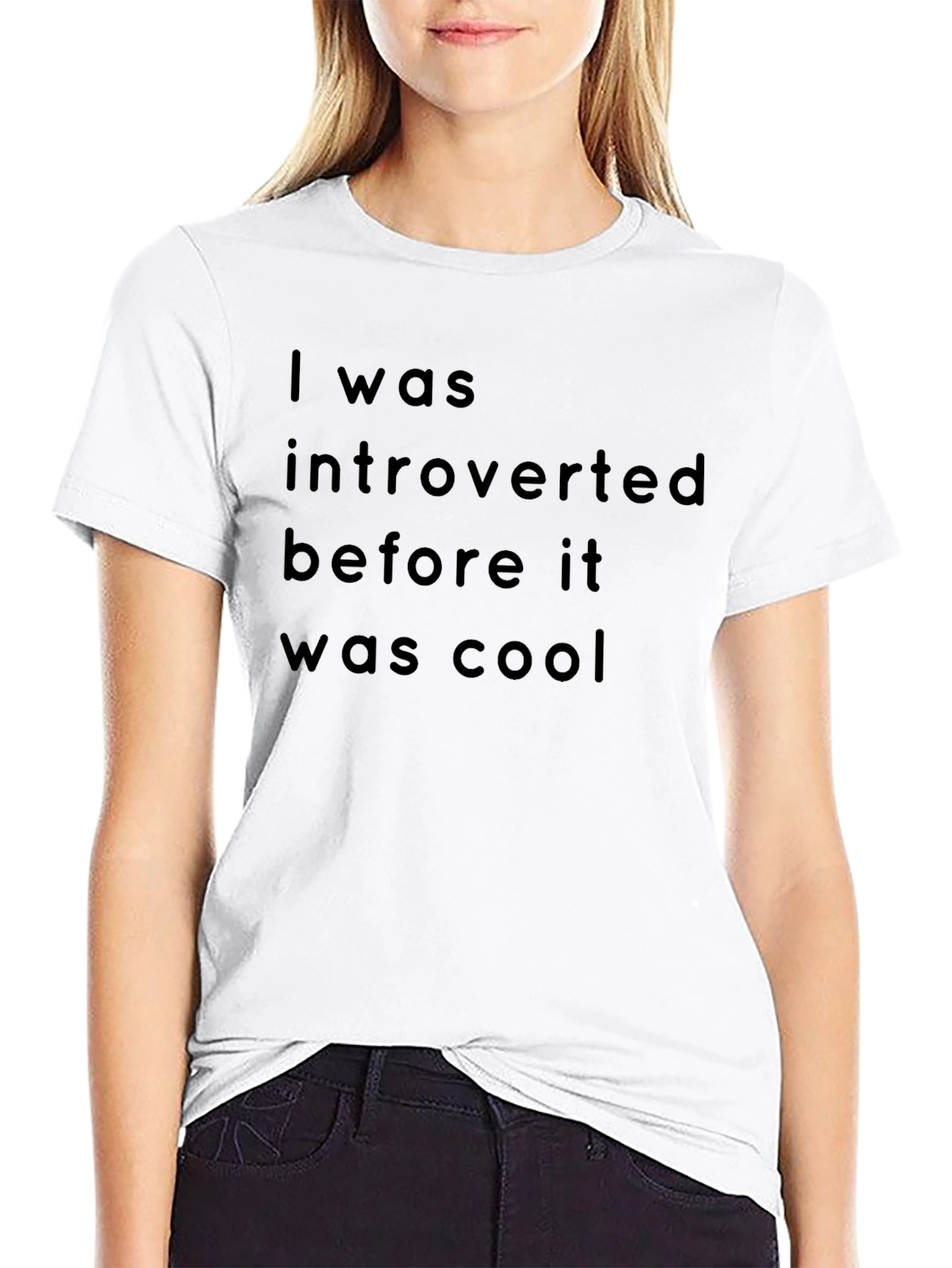 Introverted Before Cool Black Graphic Tee