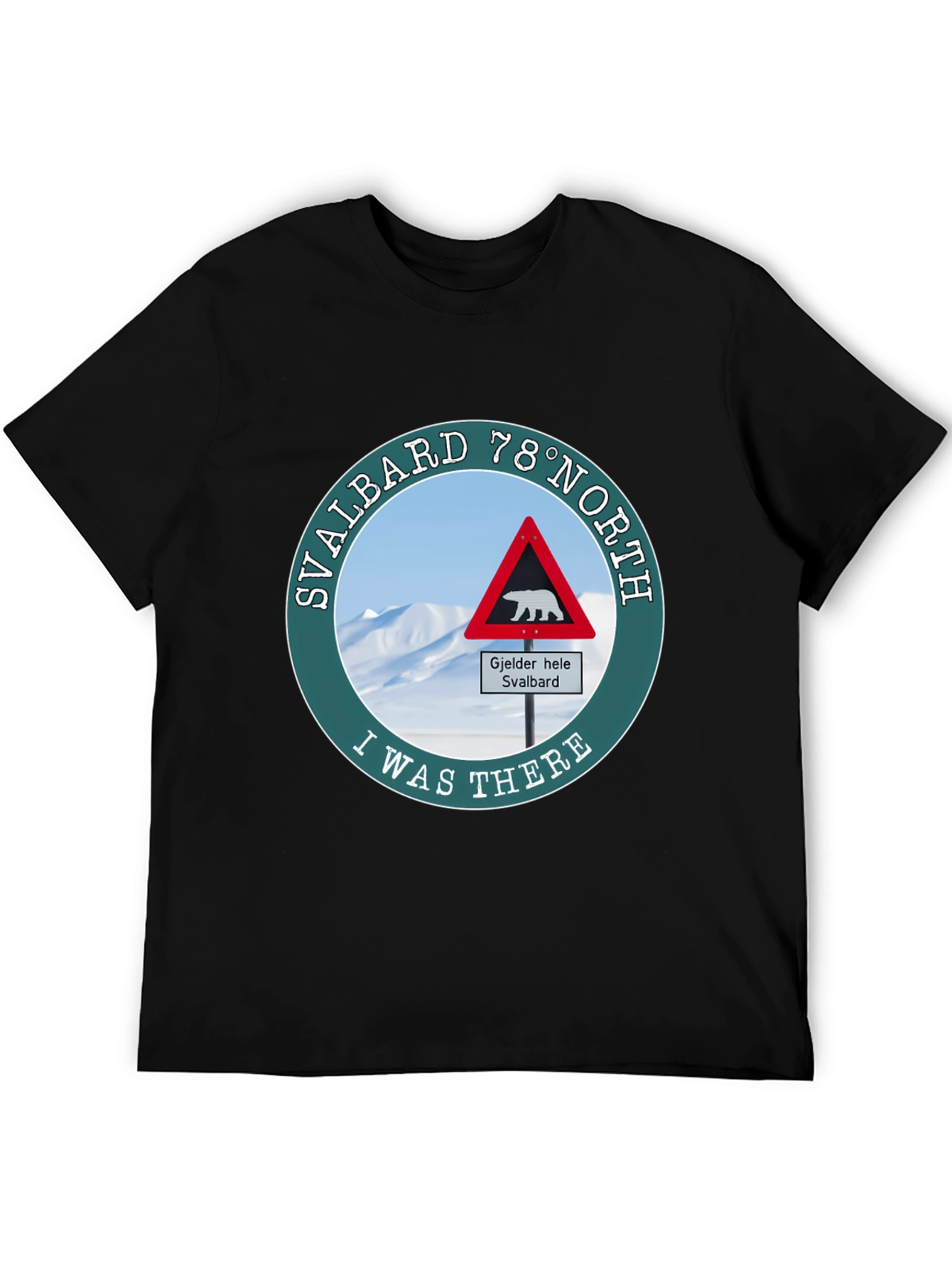 Svalbard 78° North Black T-Shirt