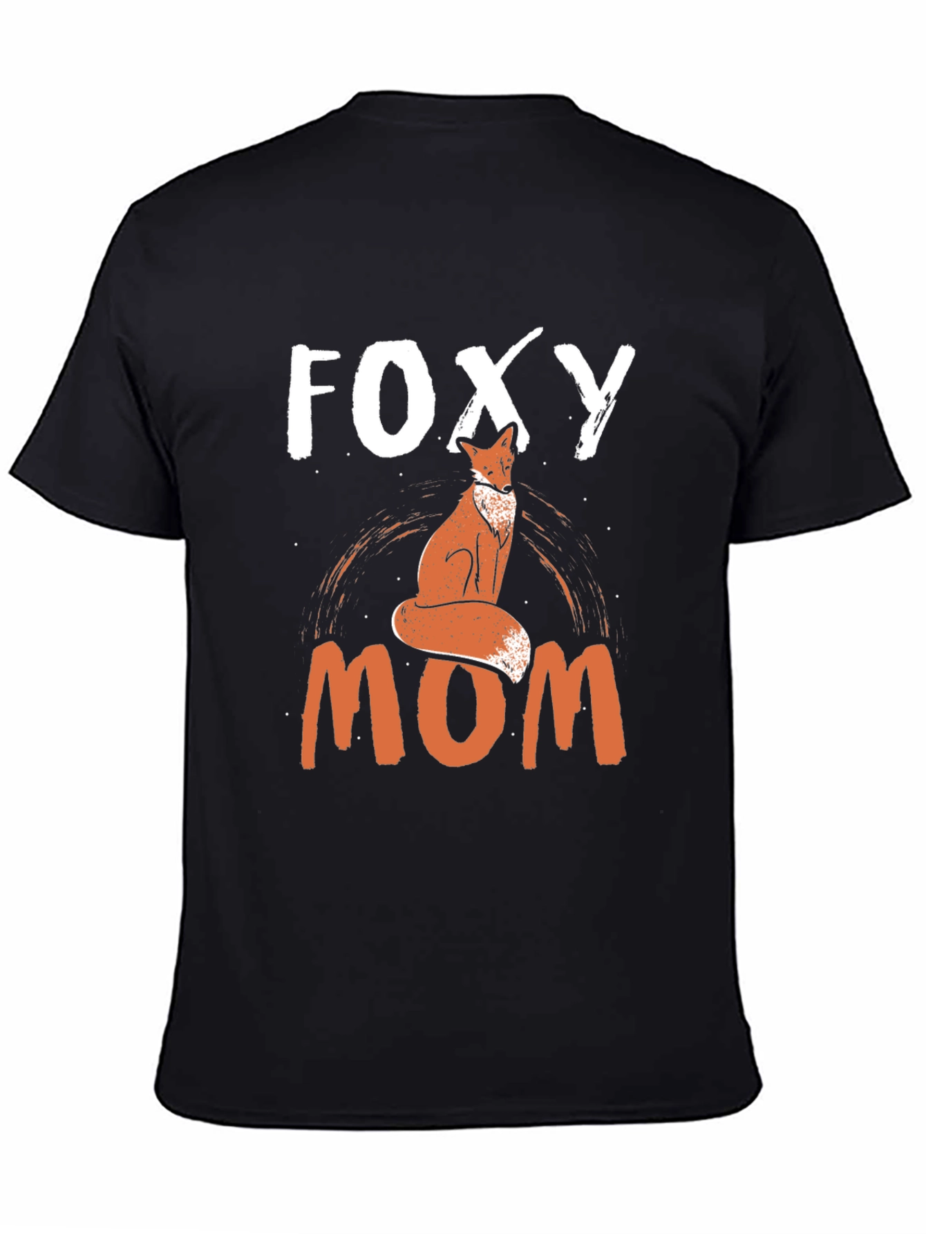 Foxy Mom Graphic Tee - Black