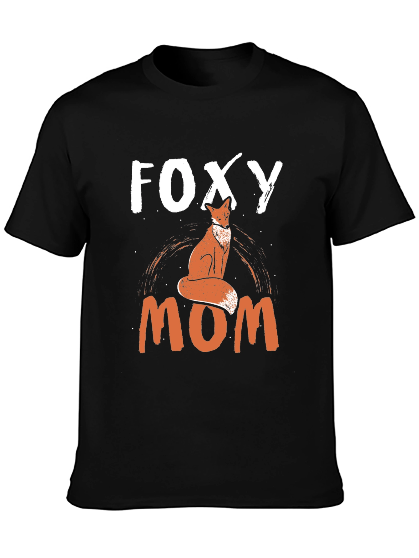 Foxy Mom Graphic Tee - Black