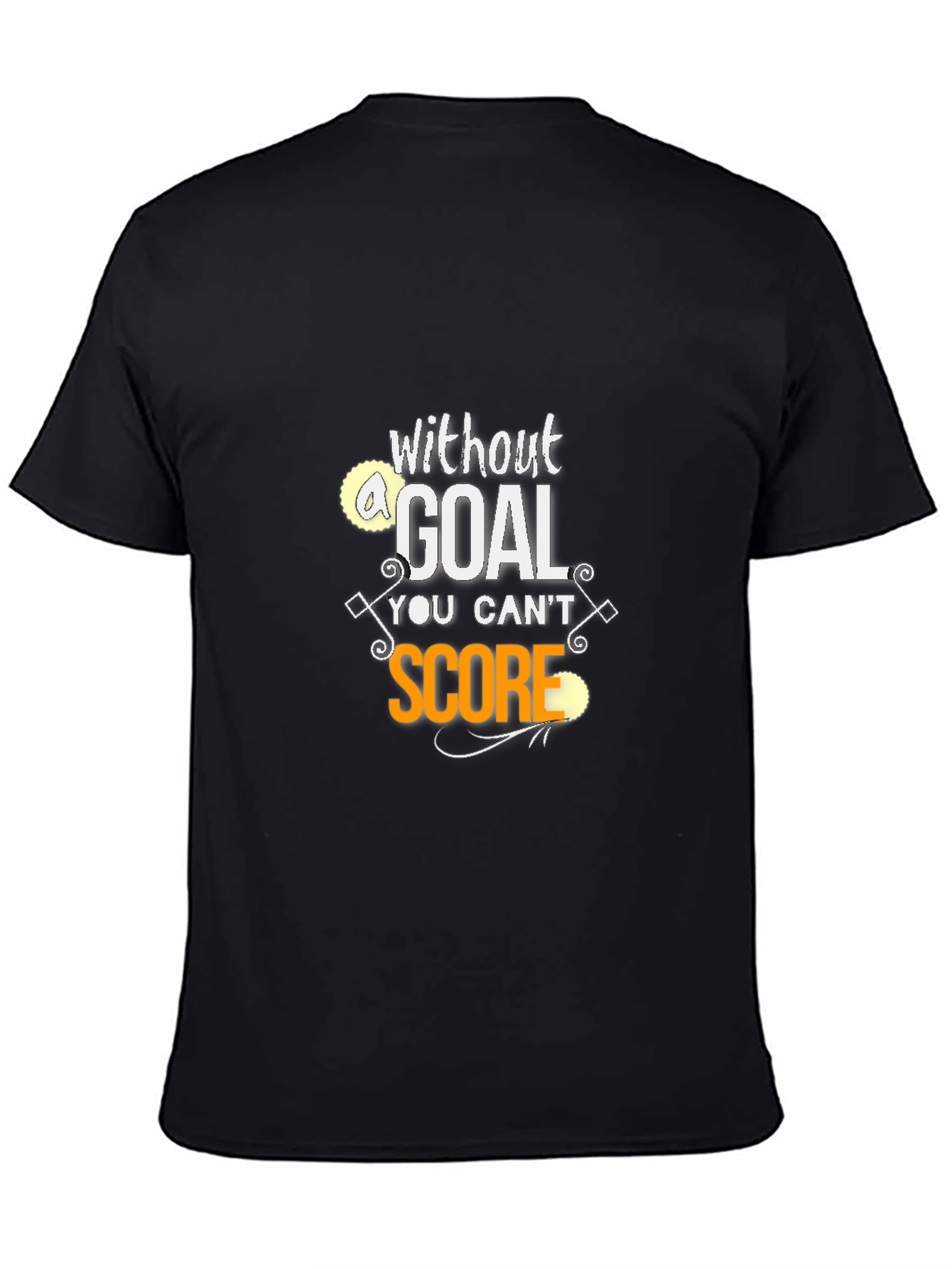 Motivational Goal Score Black T-Shirt