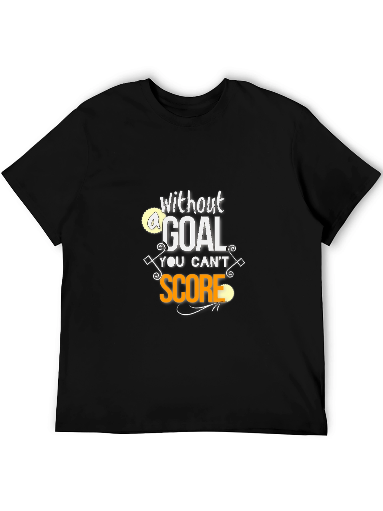 Motivational Goal Score Black T-Shirt