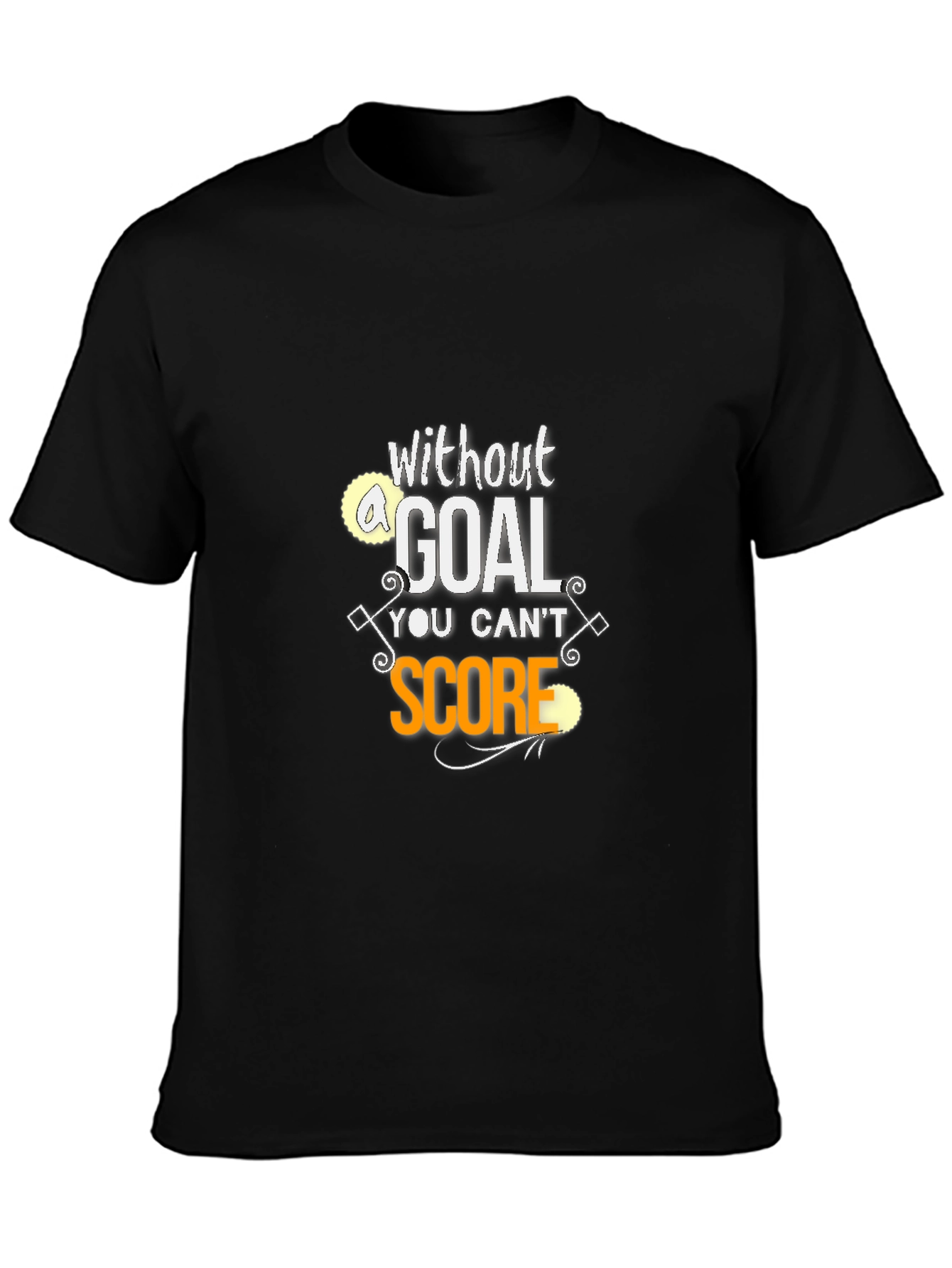 Motivational Goal Score Black T-Shirt