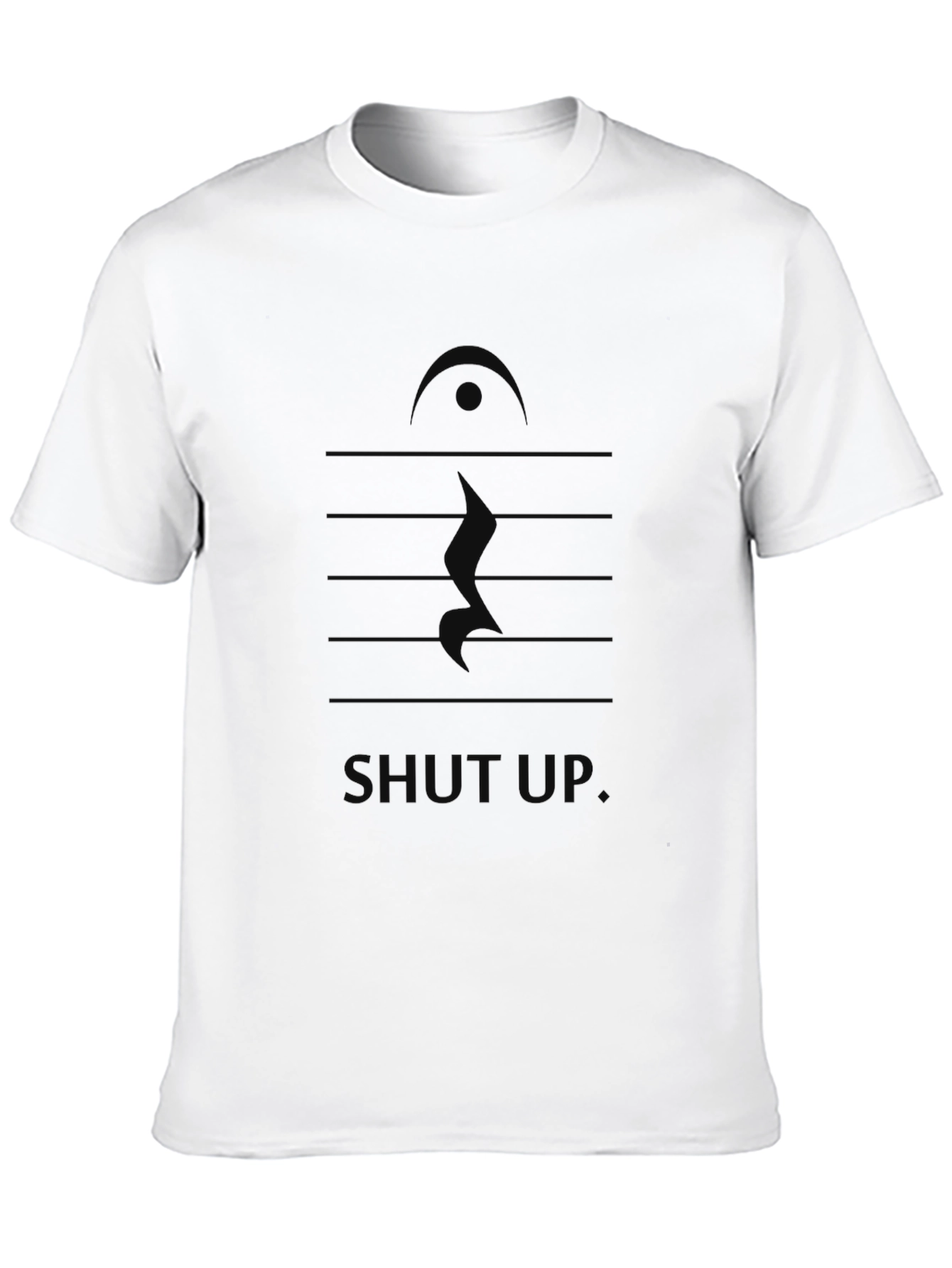 Minimalist Music Staff T-Shirt - Black