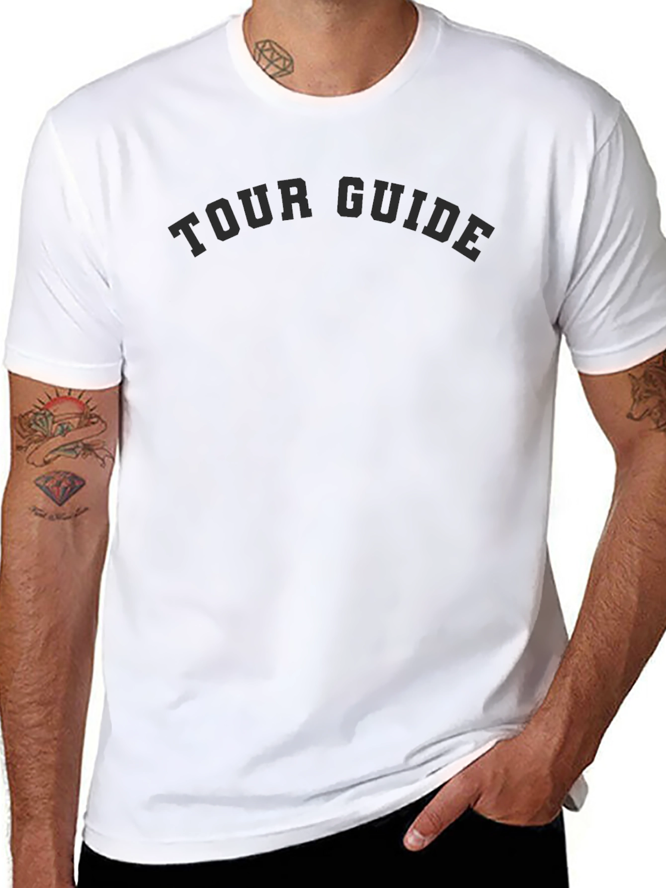 Tour Guide T-Shirt Crew Neck Short Sleeve