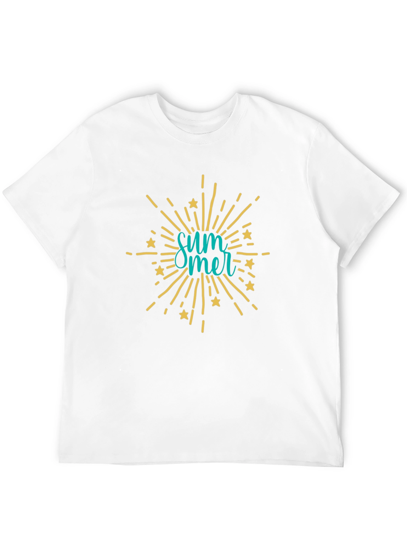 Summer Burst Graphic Tee - Black Cotton Blend