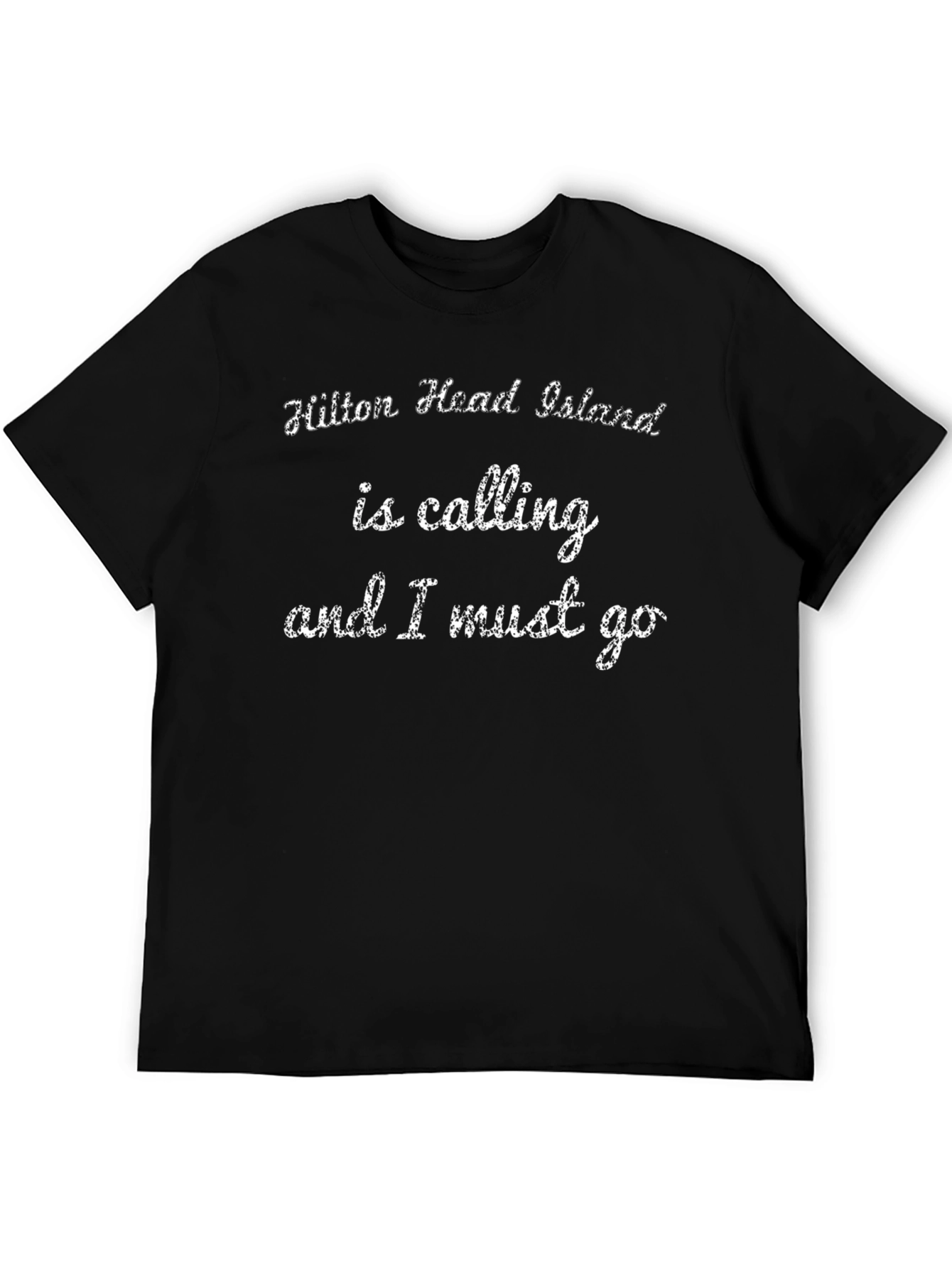 Hilton Head Island Calling Mens Black T-Shirt