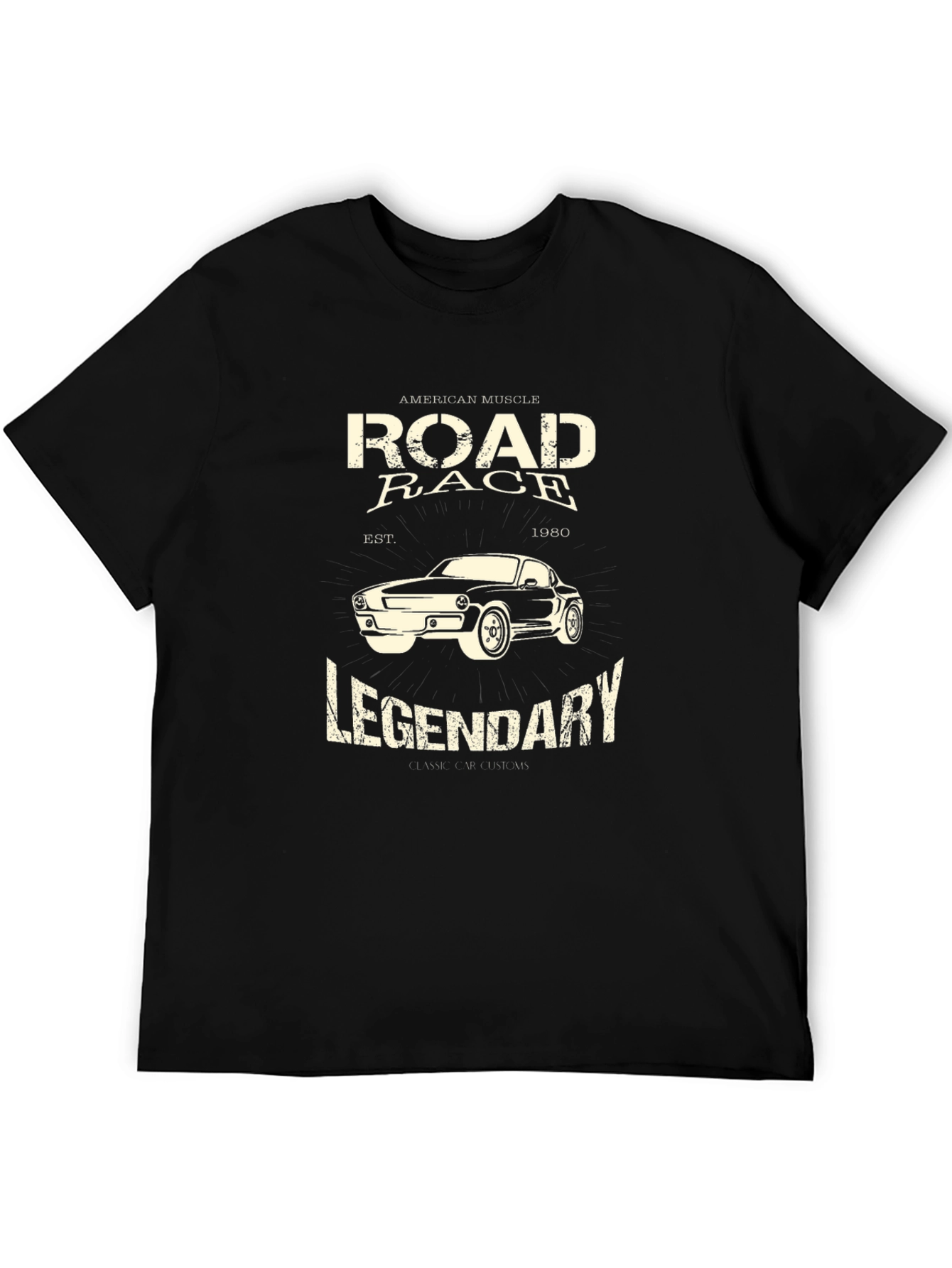 Road Race Legendary T-Shirt - Classic Muscle Car Design