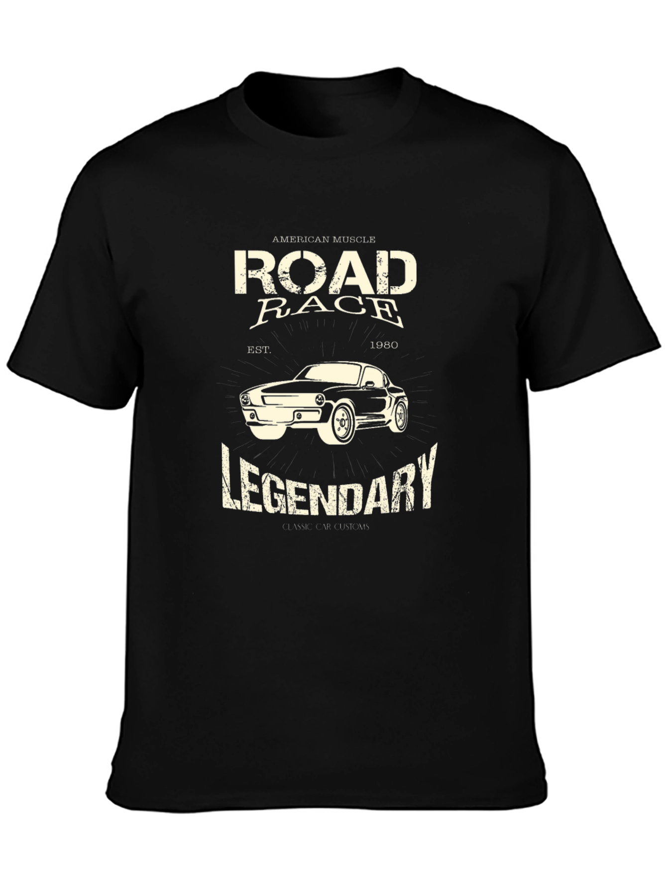 Road Race Legendary T-Shirt - Classic Muscle Car Design