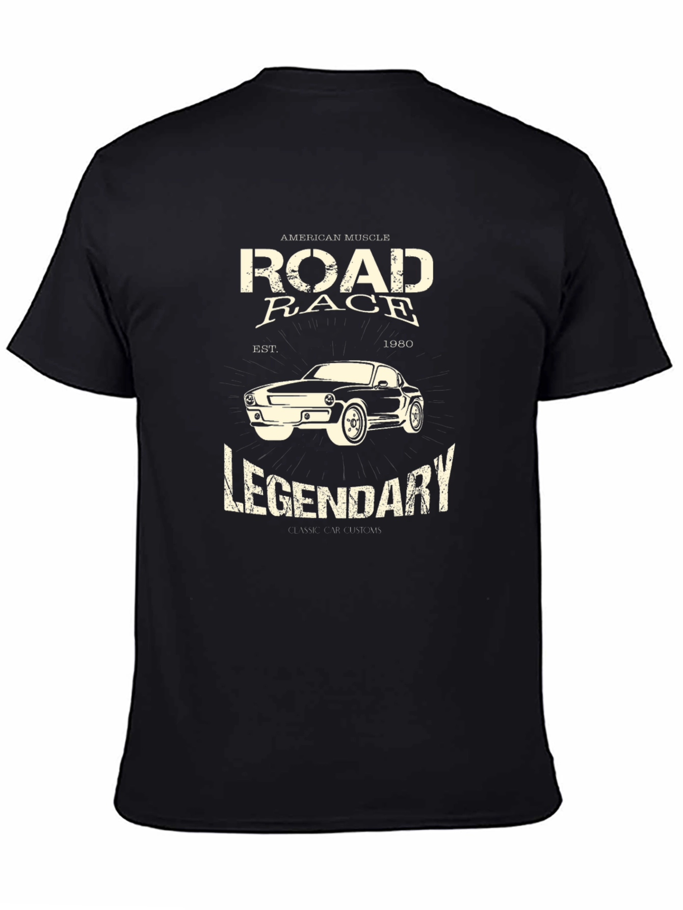 Road Race Legendary T-Shirt - Classic Muscle Car Design