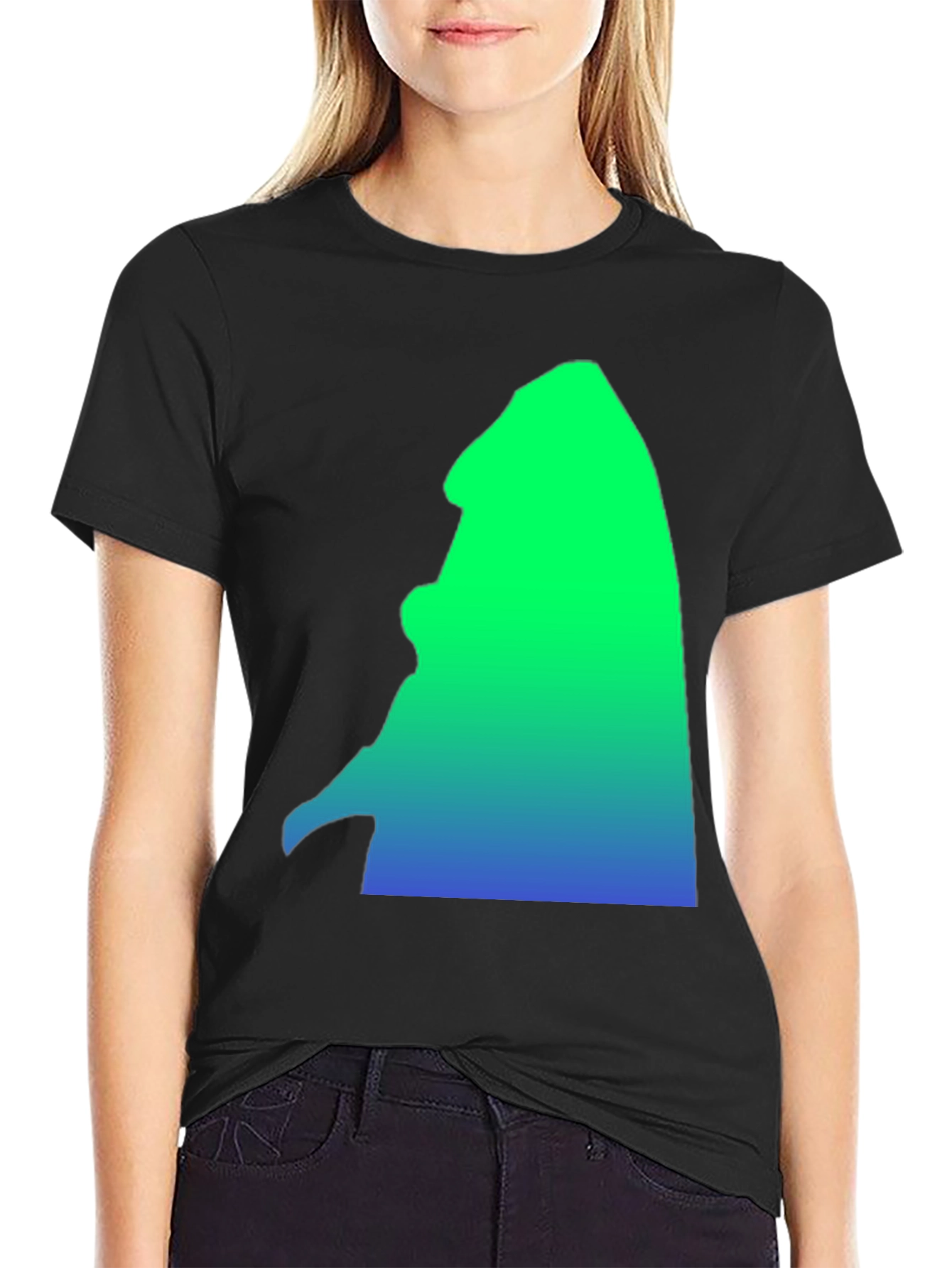 Gradient Silhouette Graphic Tee - Casual Comfort