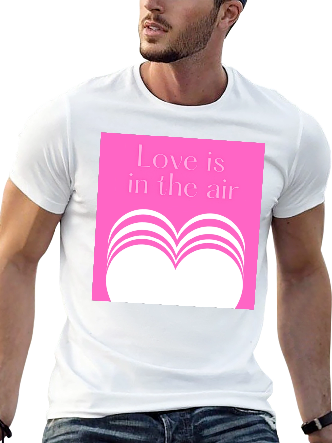 Love is in the Air Pink Graphic T-Shirt