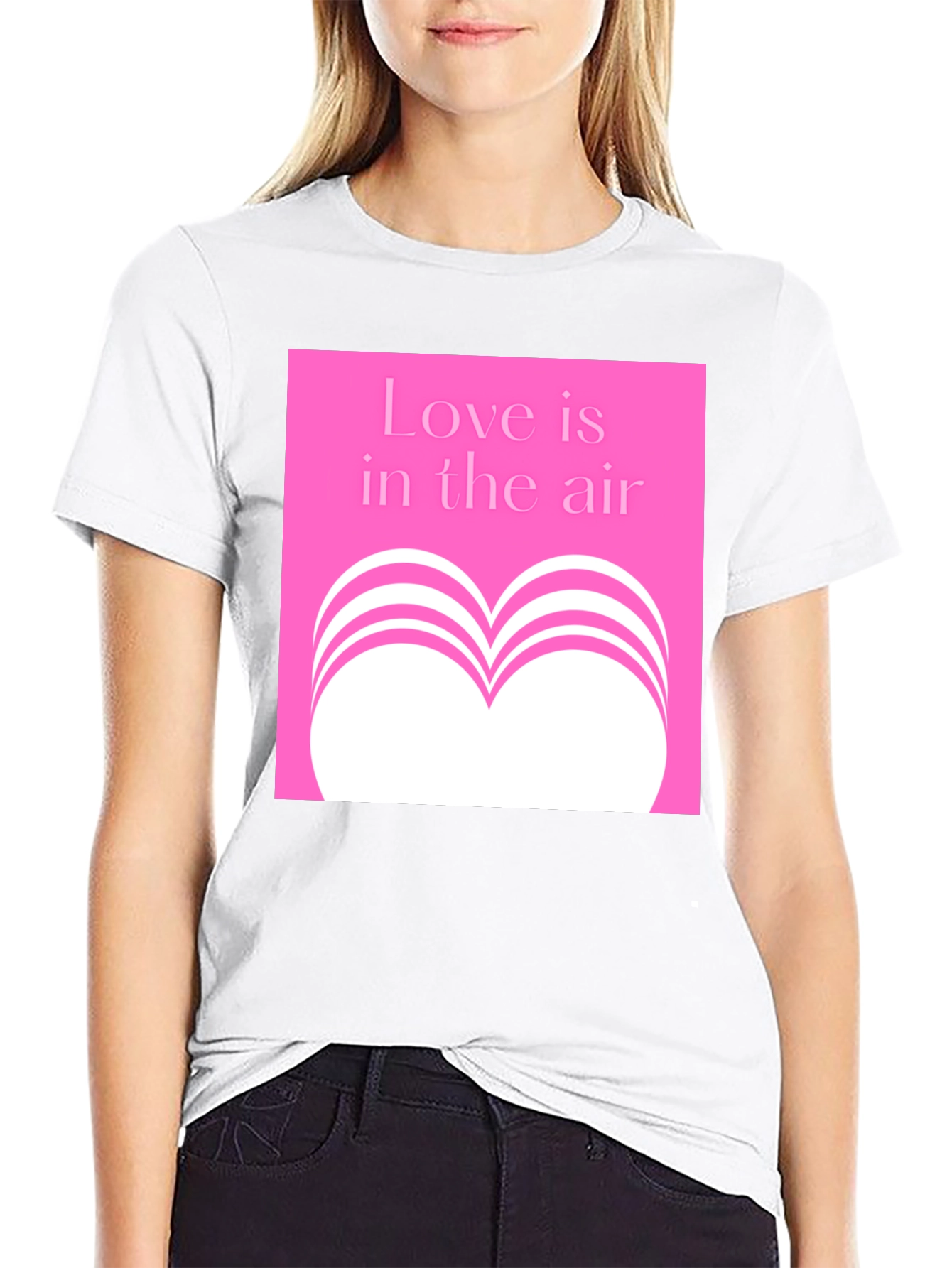 Love is in the Air Pink Graphic T-Shirt