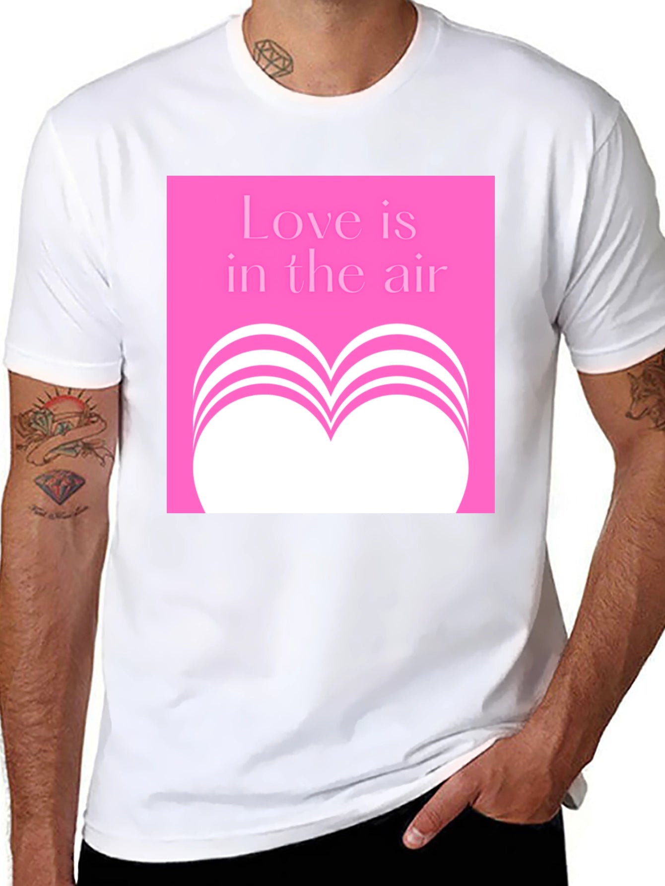 Love is in the Air Pink Graphic T-Shirt
