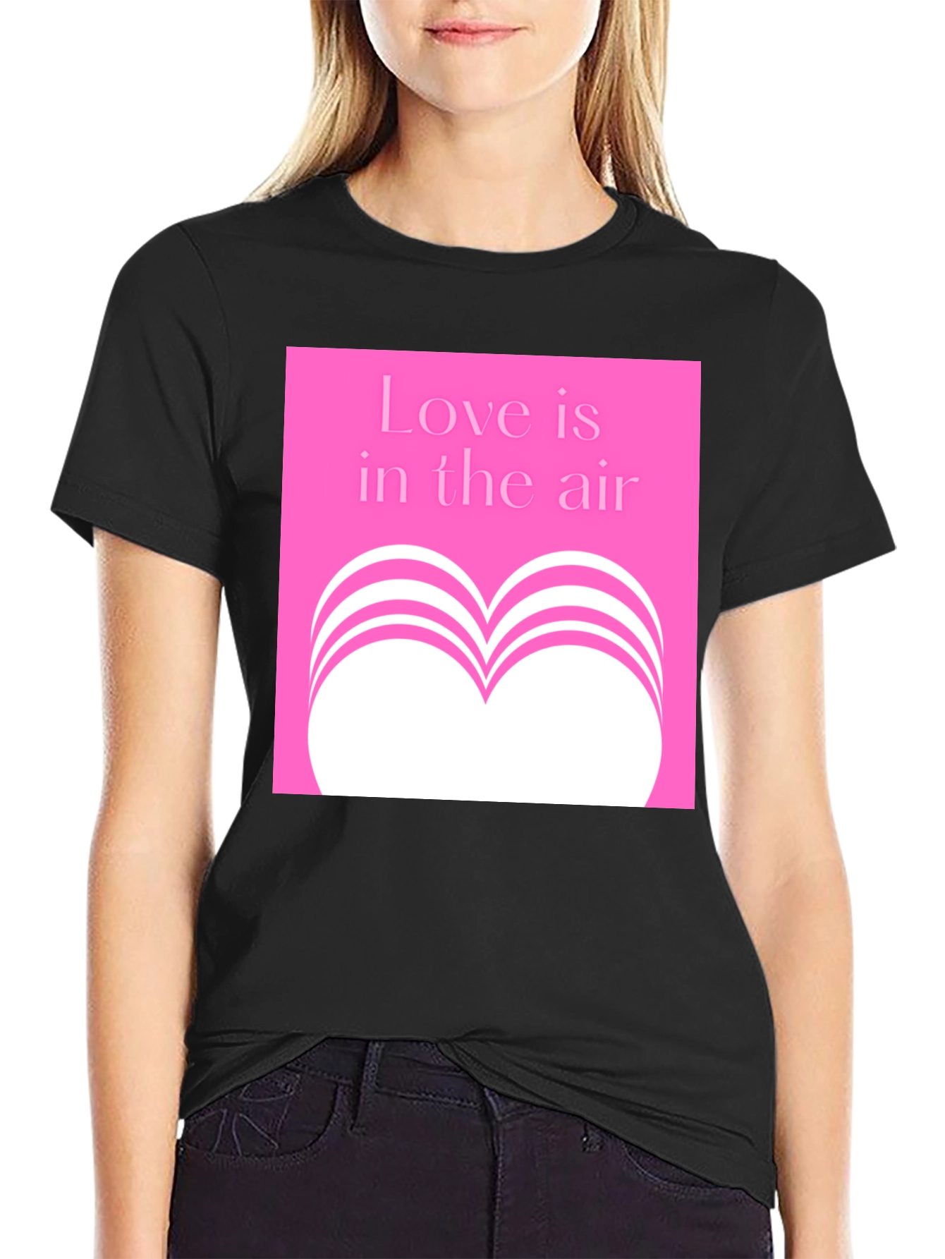 Love is in the Air Pink Graphic T-Shirt