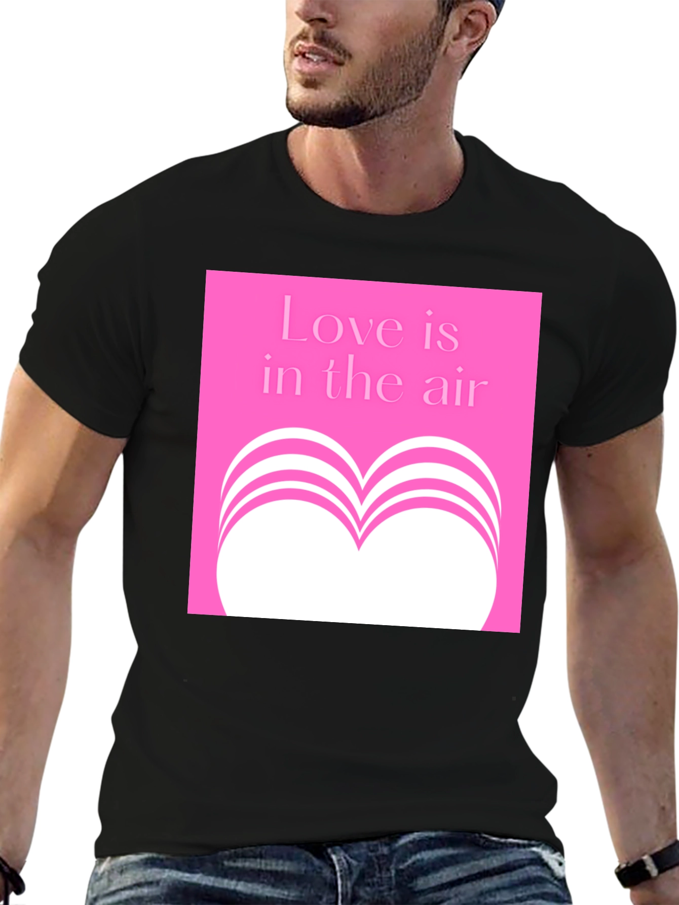 Love is in the Air Pink Graphic T-Shirt